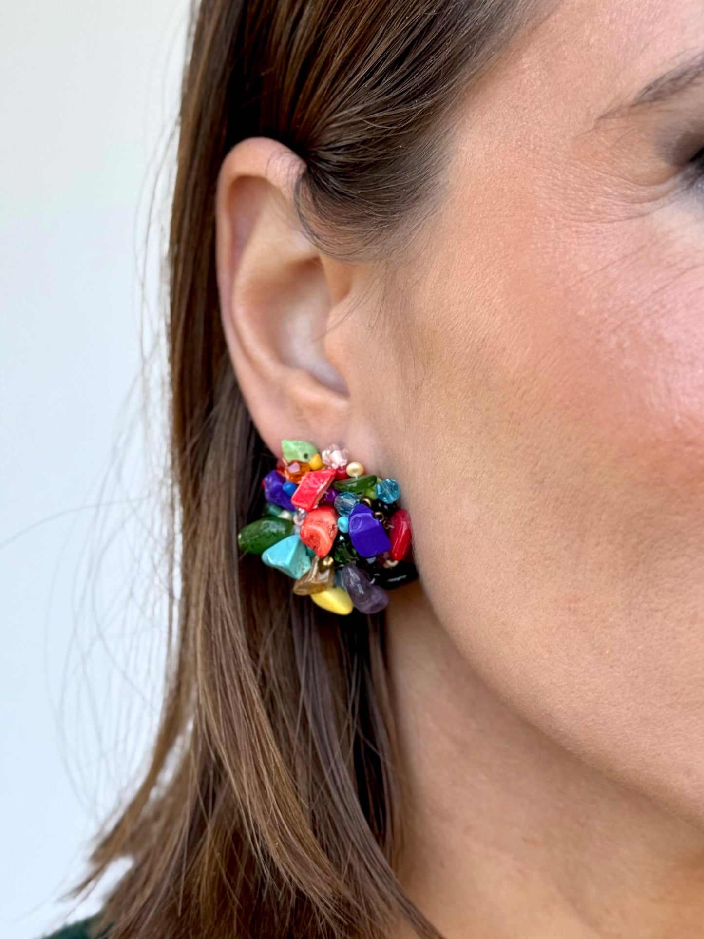 Pendientes Piedra Multicolor