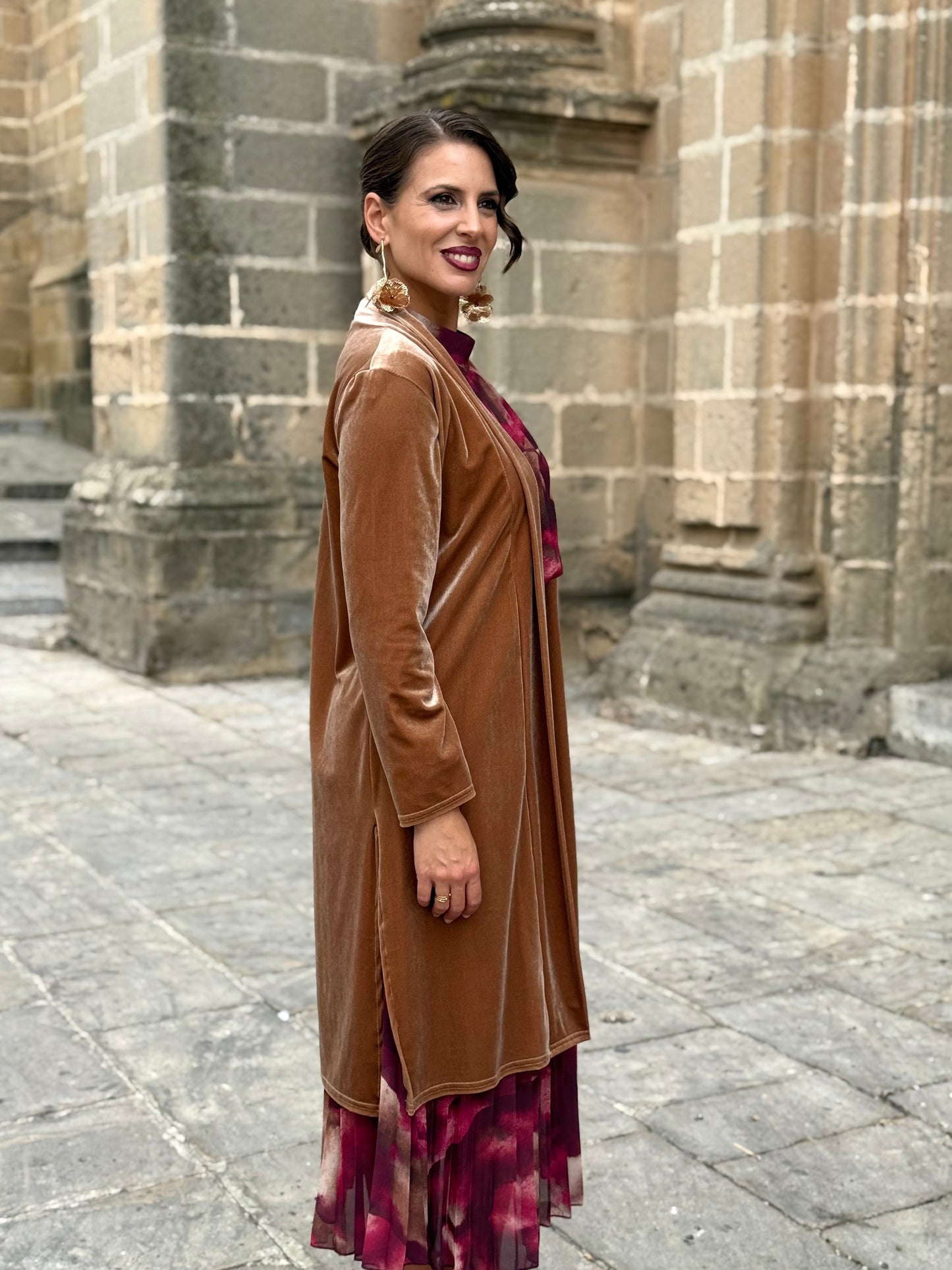 Kimono de Terciopelo Camel