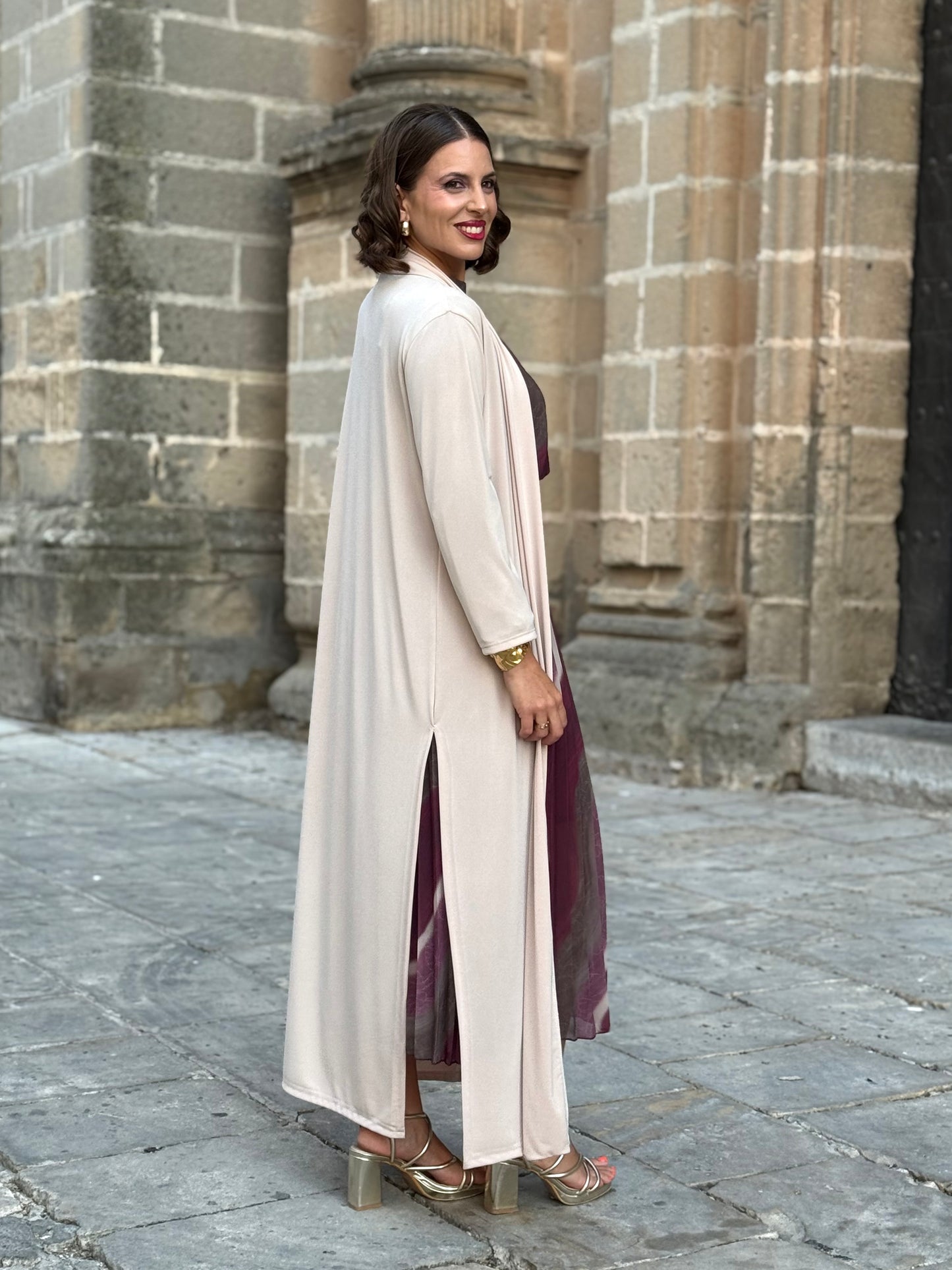 Kimono Punto de Seda Beige