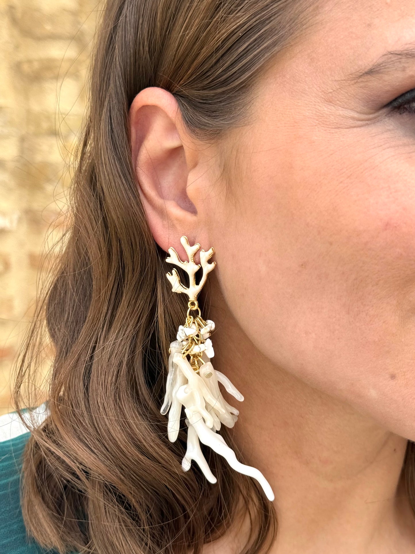 Pendientes Alga Marfil