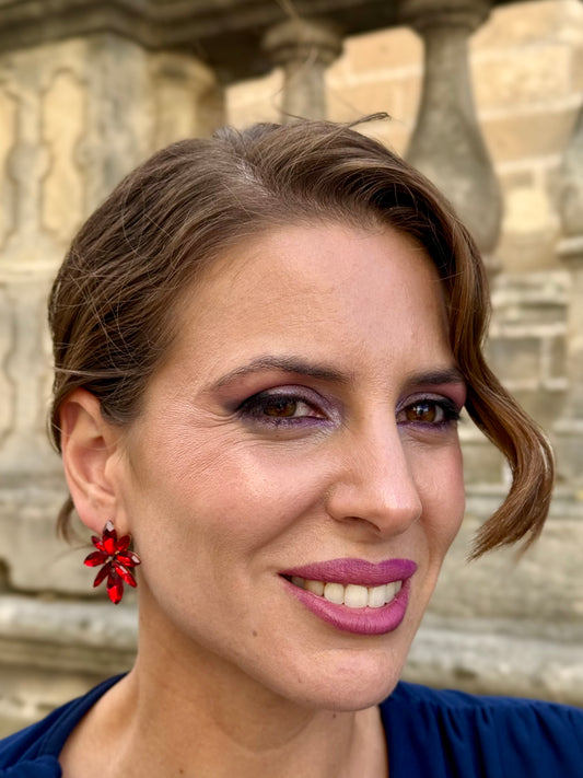 Pendientes Kenia Rojo