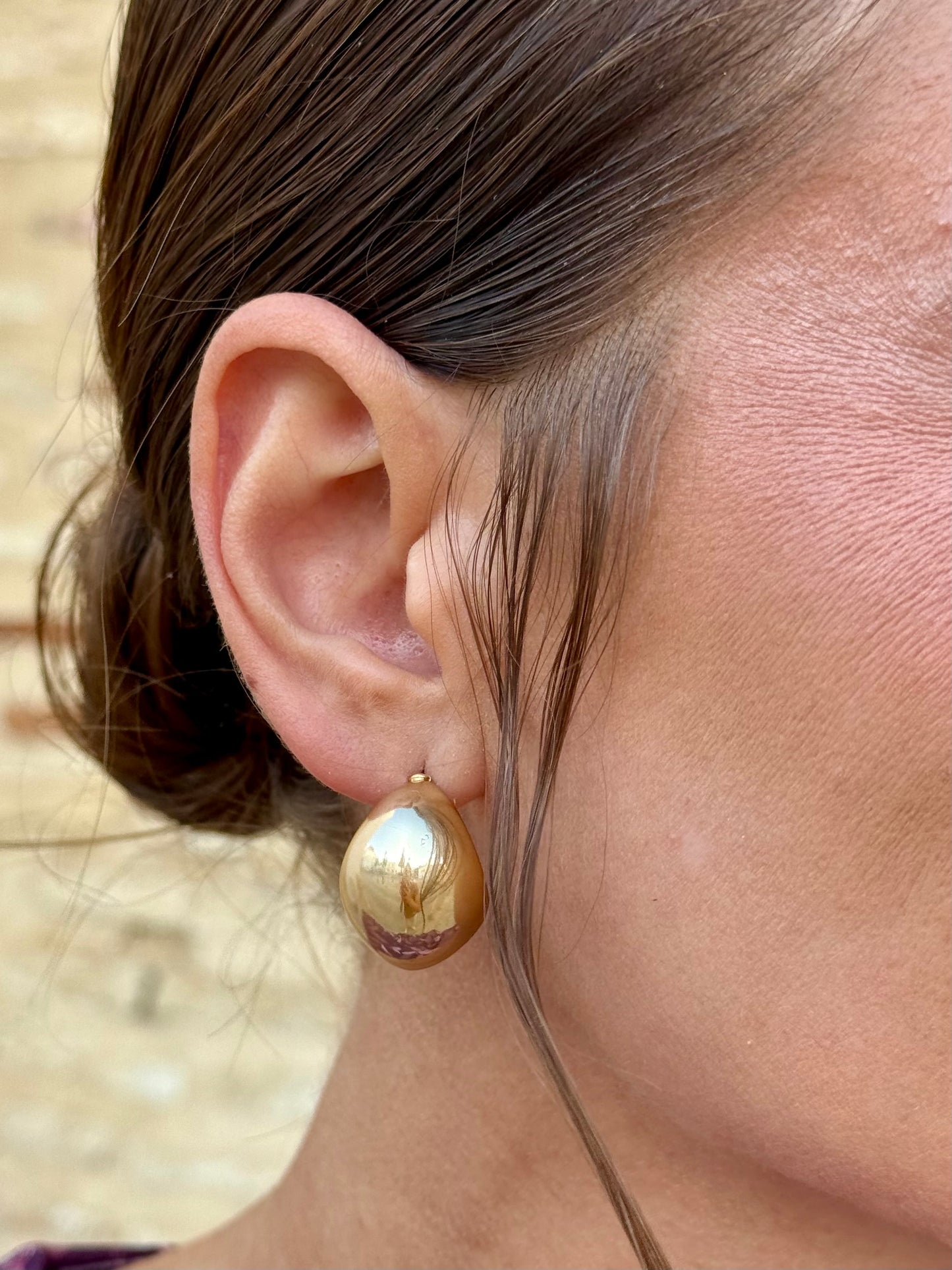 Pendientes Gota Dorado