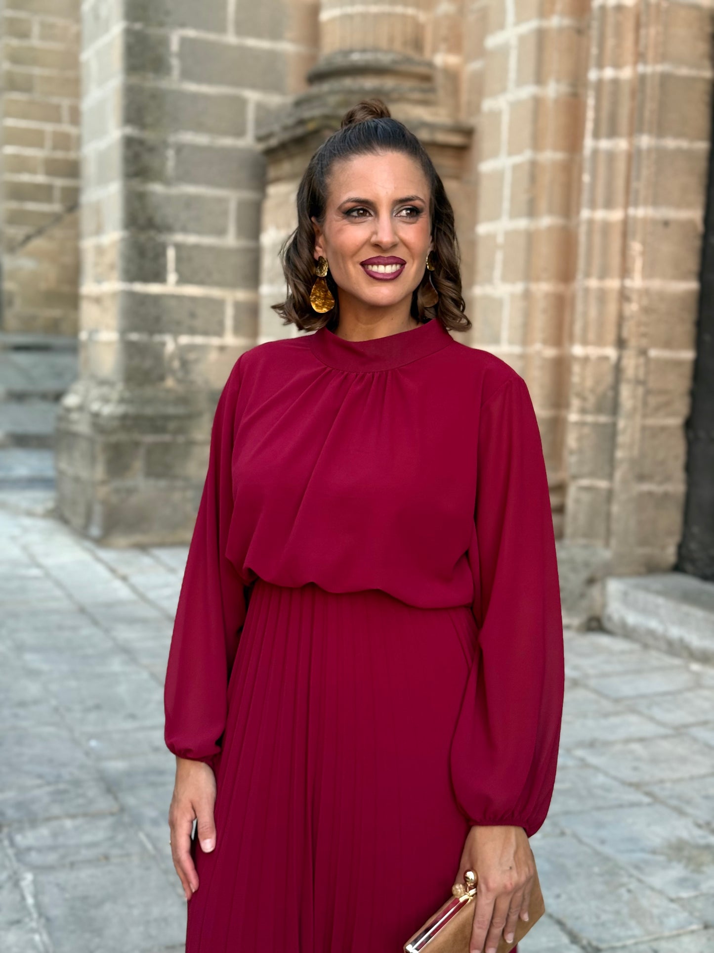 Vestido Julieta Granate