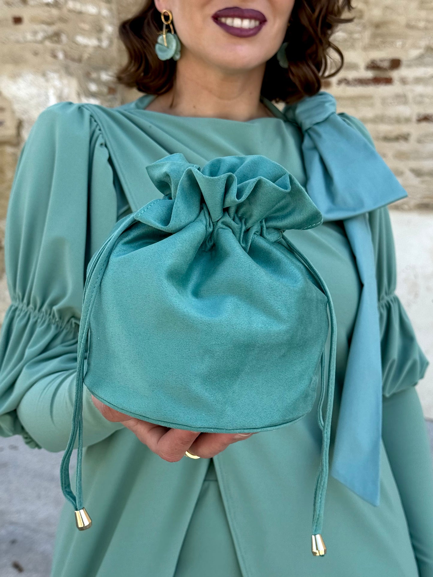 Limosnera Alejandra Verde jabonoso