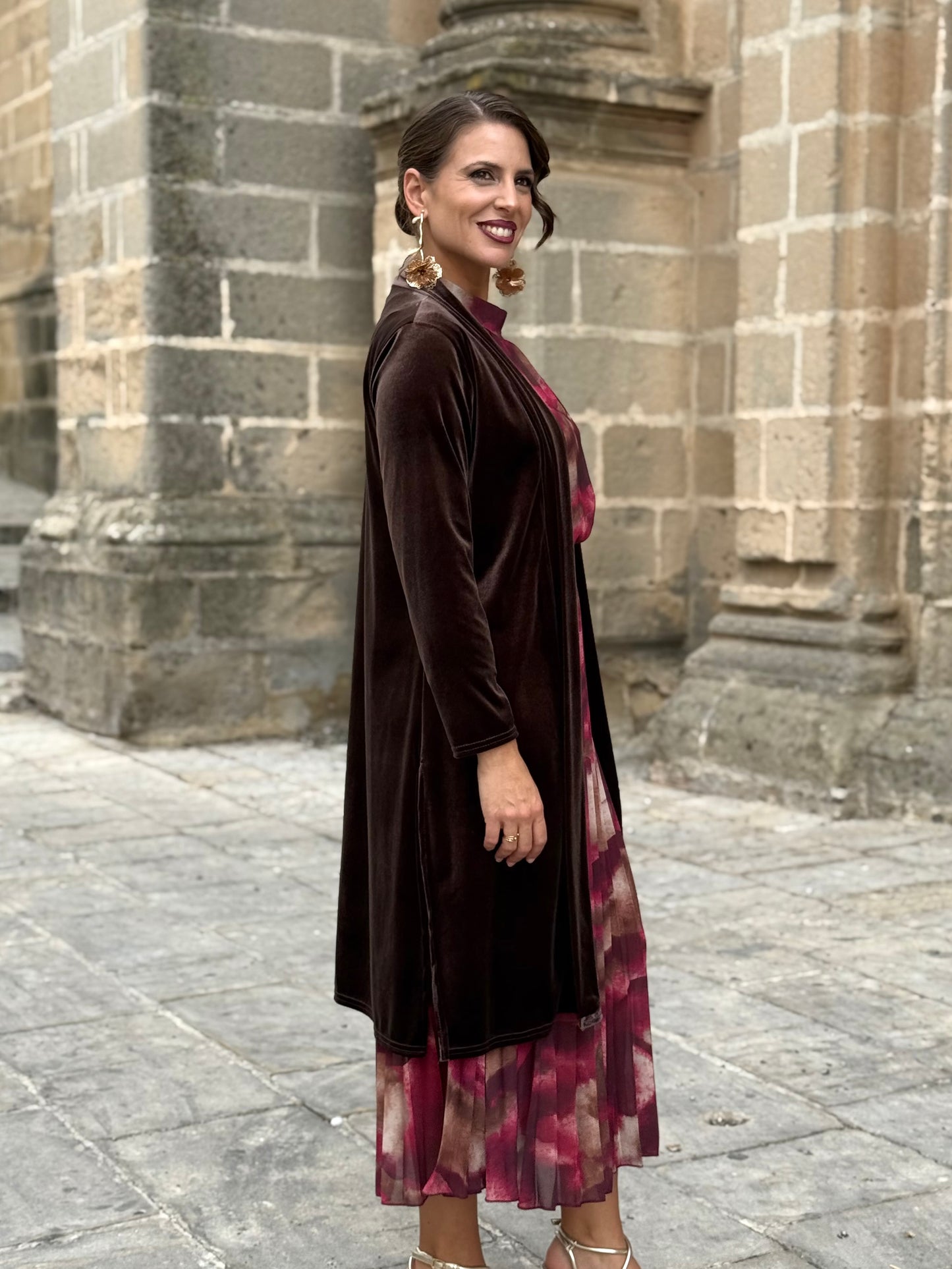 Kimono de Terciopelo Marrón