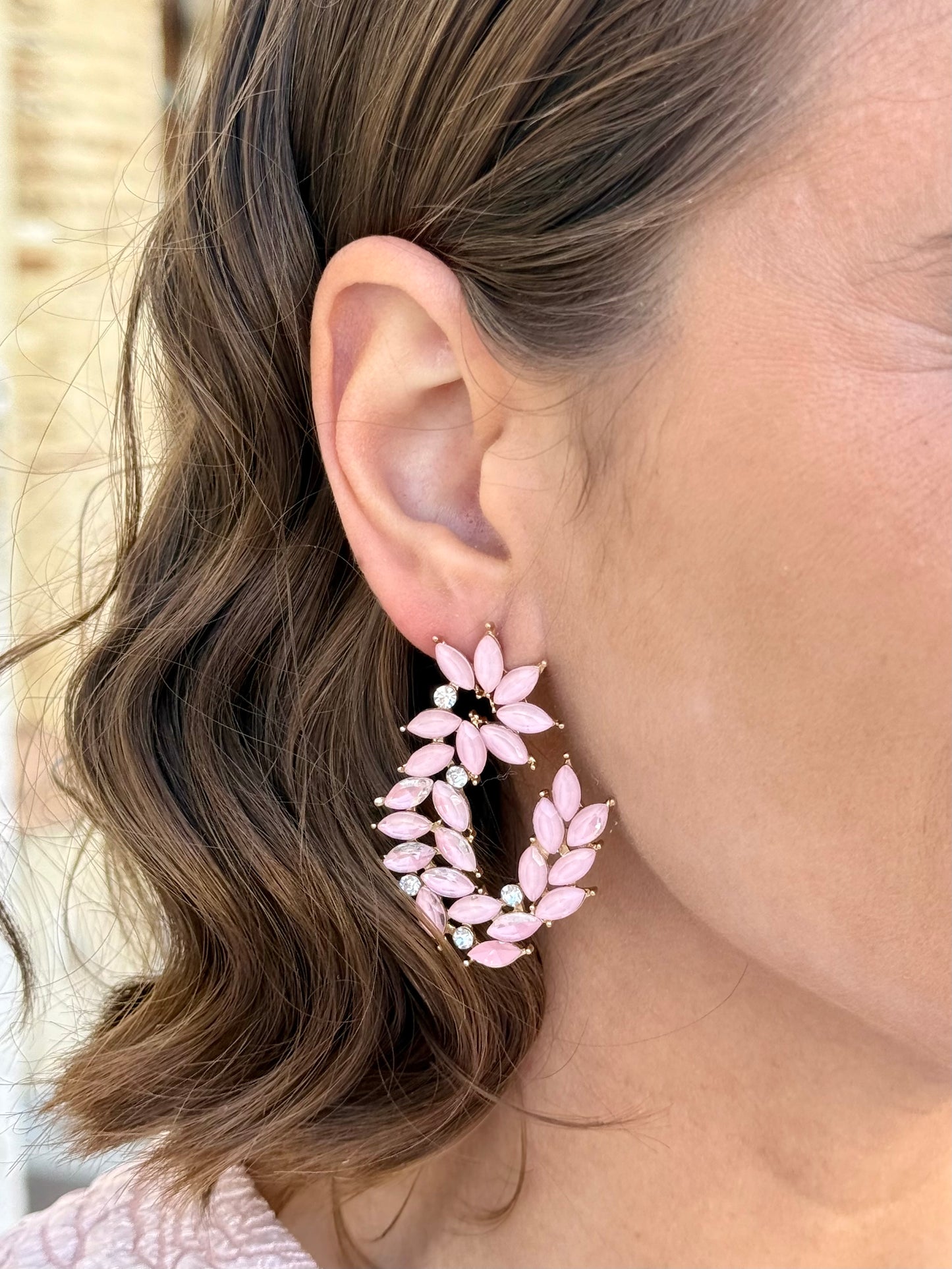 Pendientes Luna Rosa