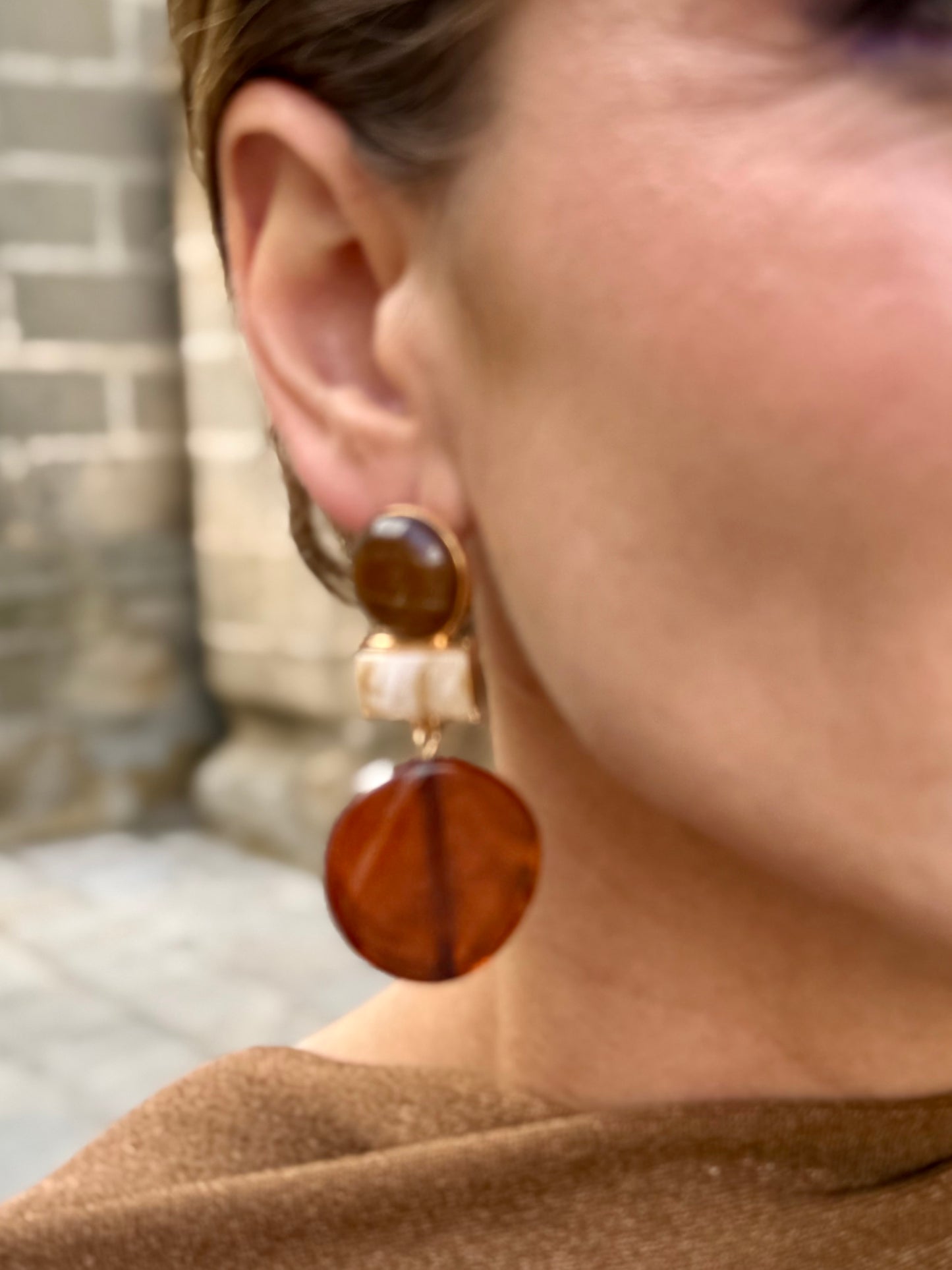 Pendientes Cáceres Marrón