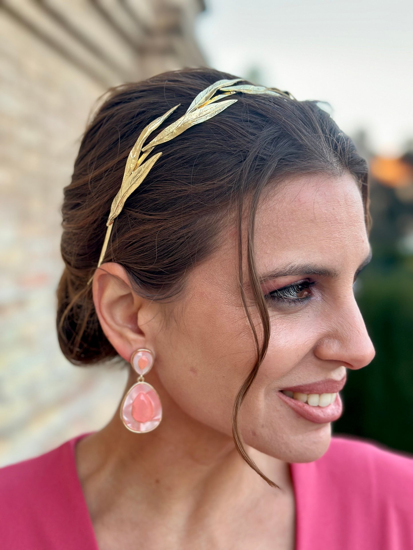 Diadema Metálica Lía Dorada