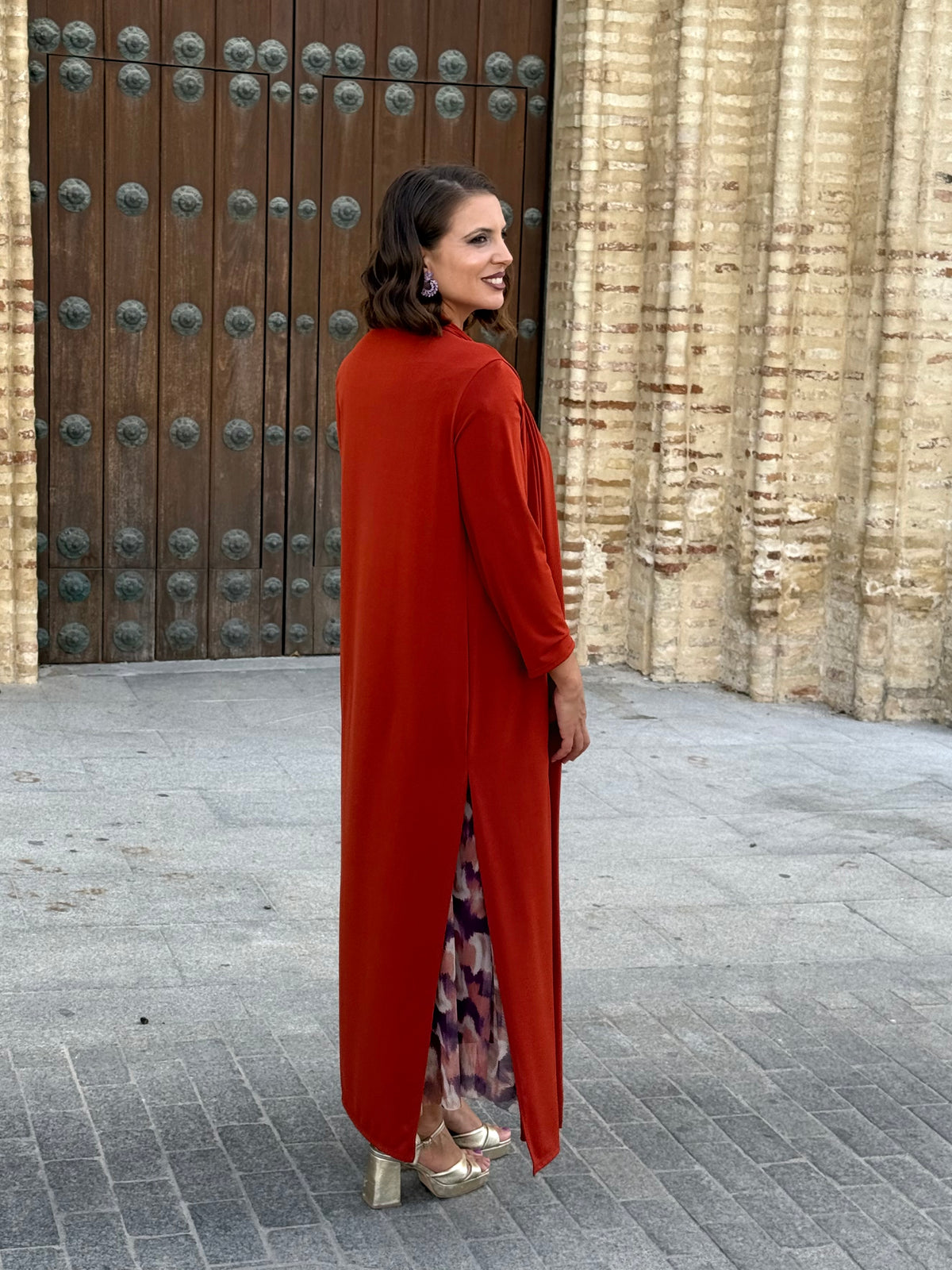 Kimono Punto de Seda Teja