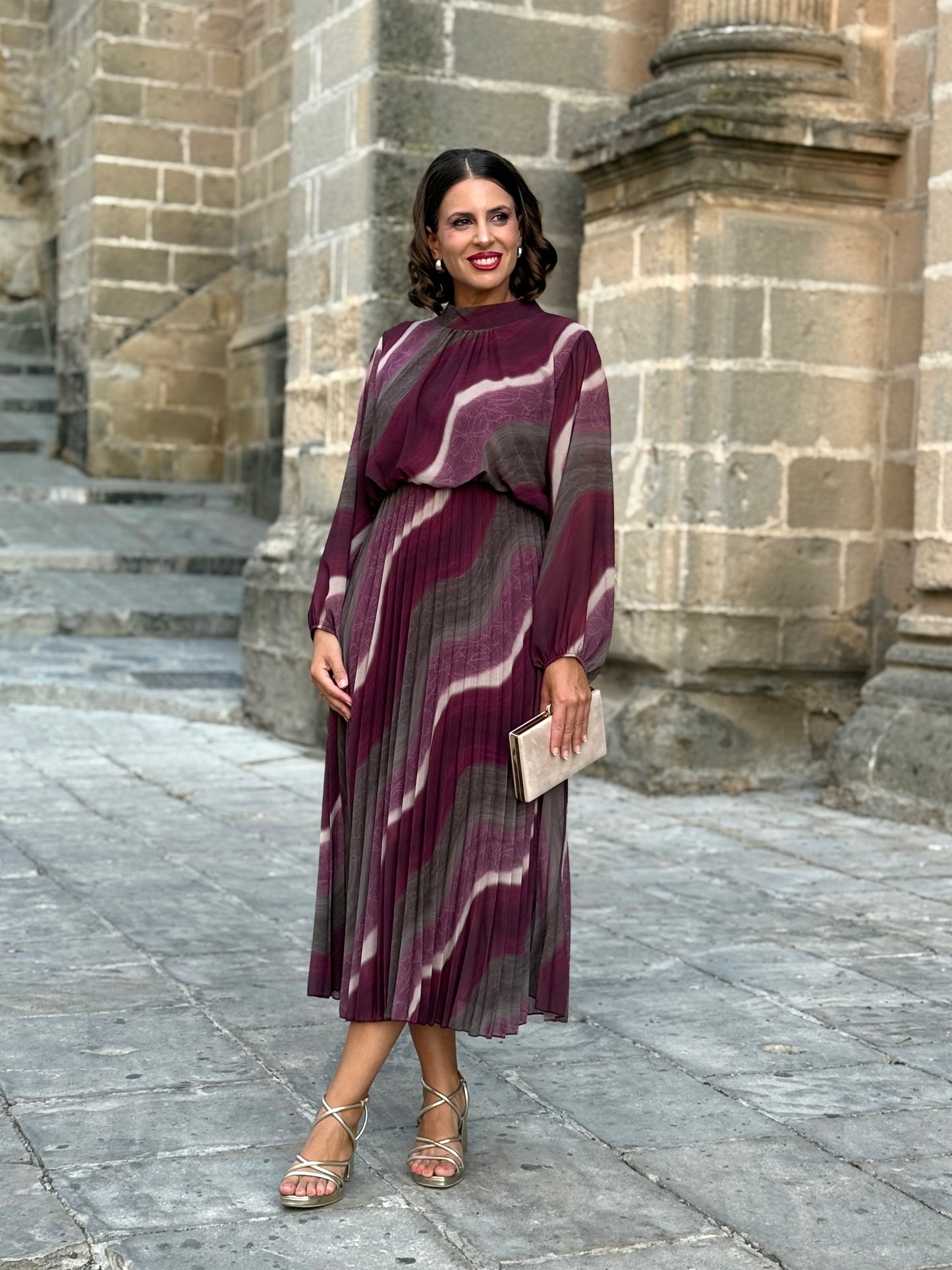 Vestido Horizonte Burdeos