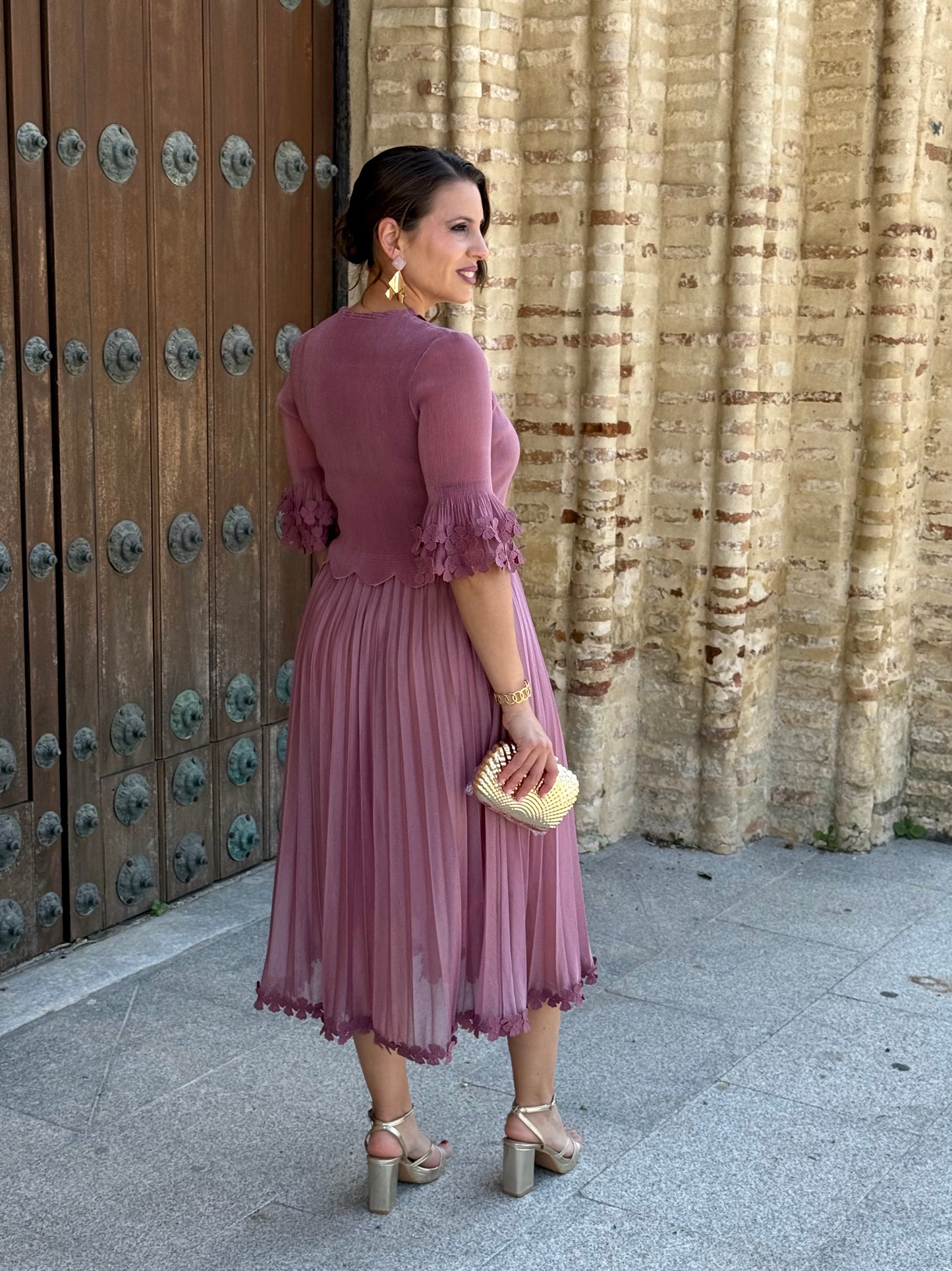 Vestido Martina Rosa empolvado