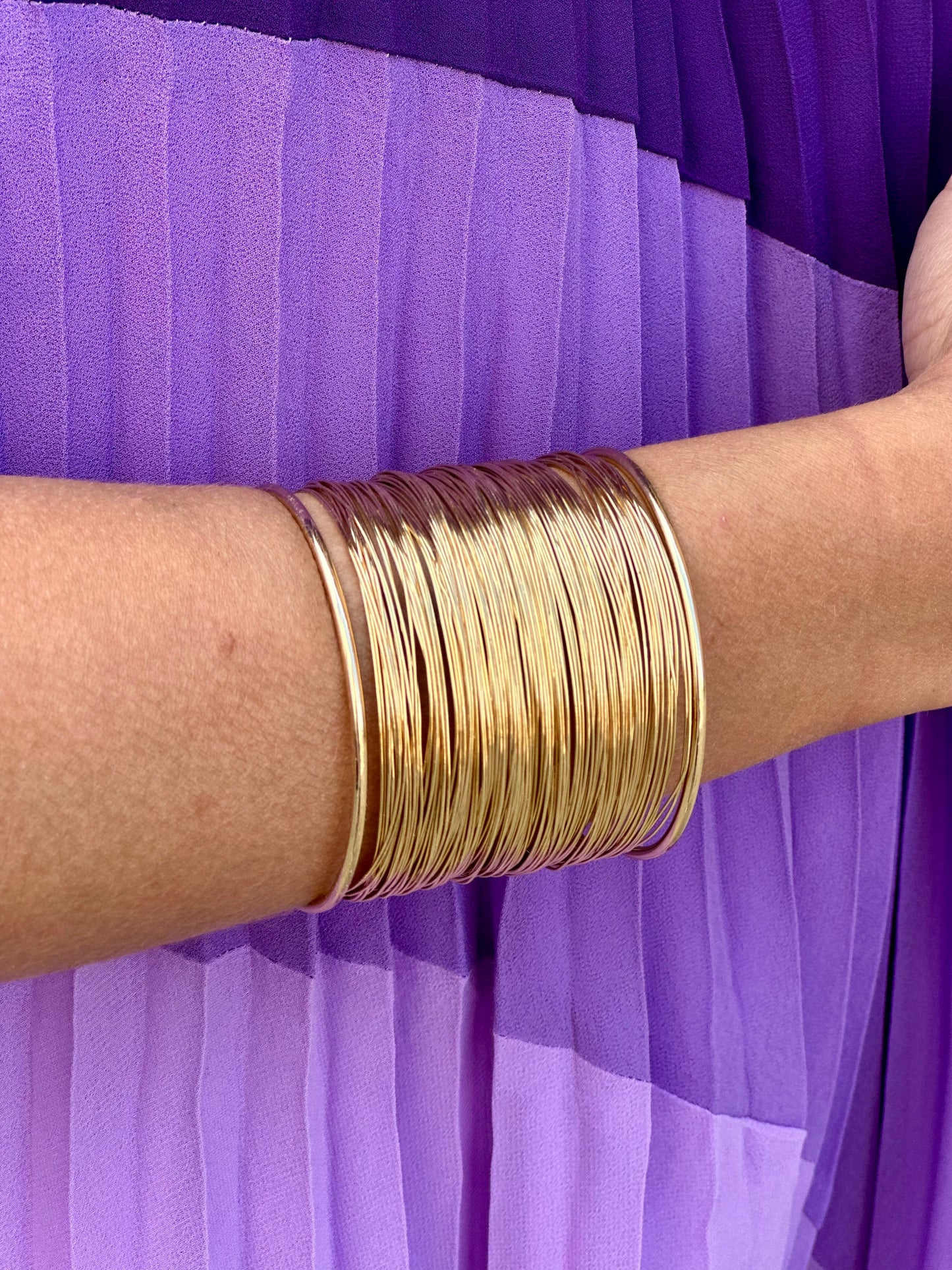 Pulsera Anillas Dorada