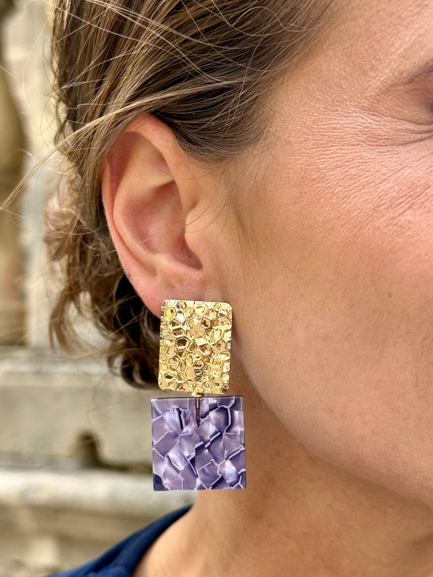 Pendientes Dalia Morado