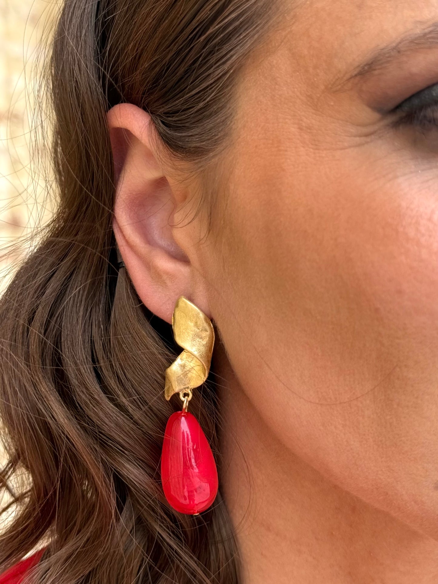 Pendientes Italia Rojo
