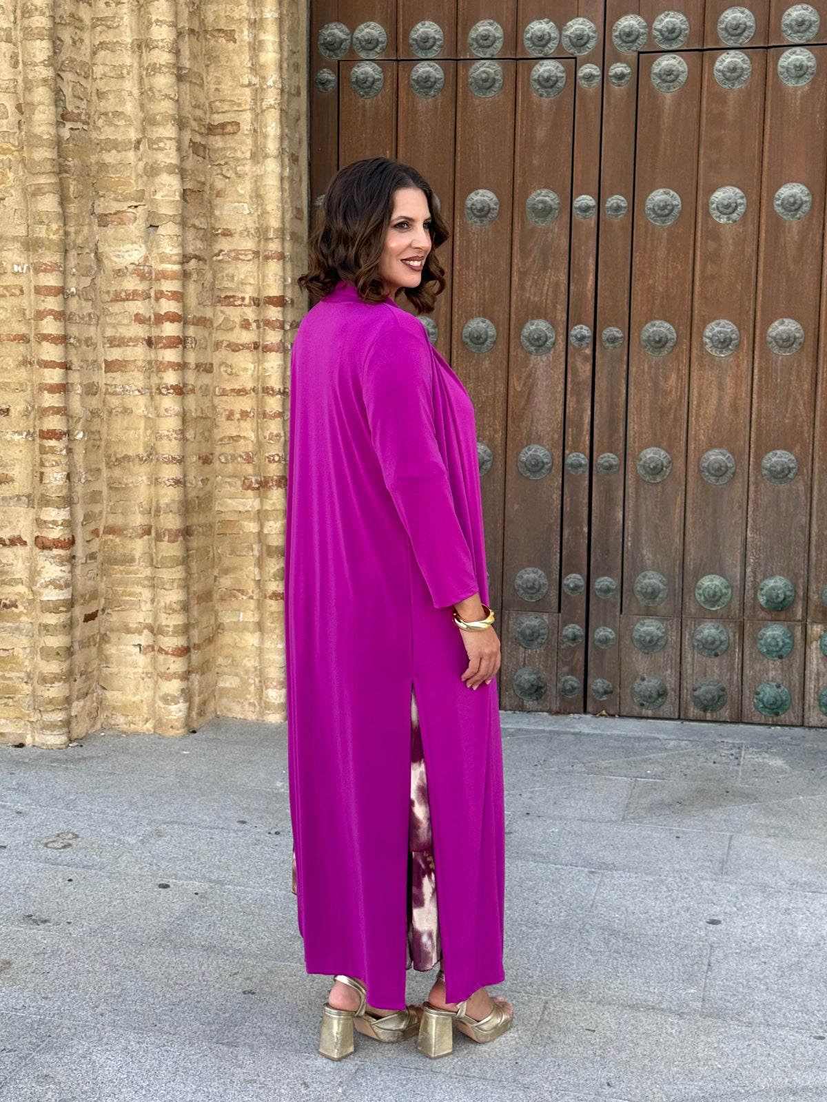 Kimono Punto de Seda Buganvilla