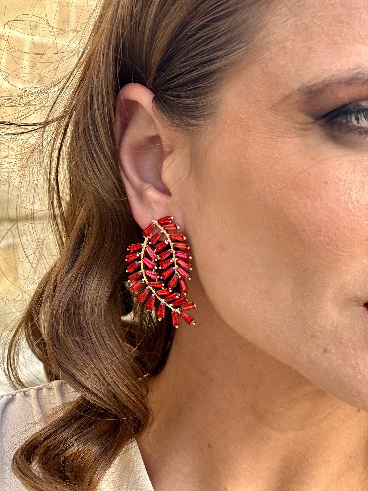 Pendientes Amaro Coral Oscuro