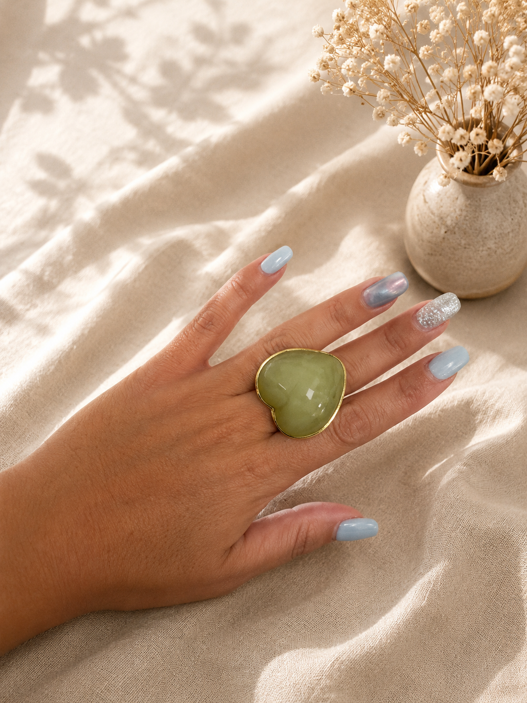 Anillo Corazón Verde