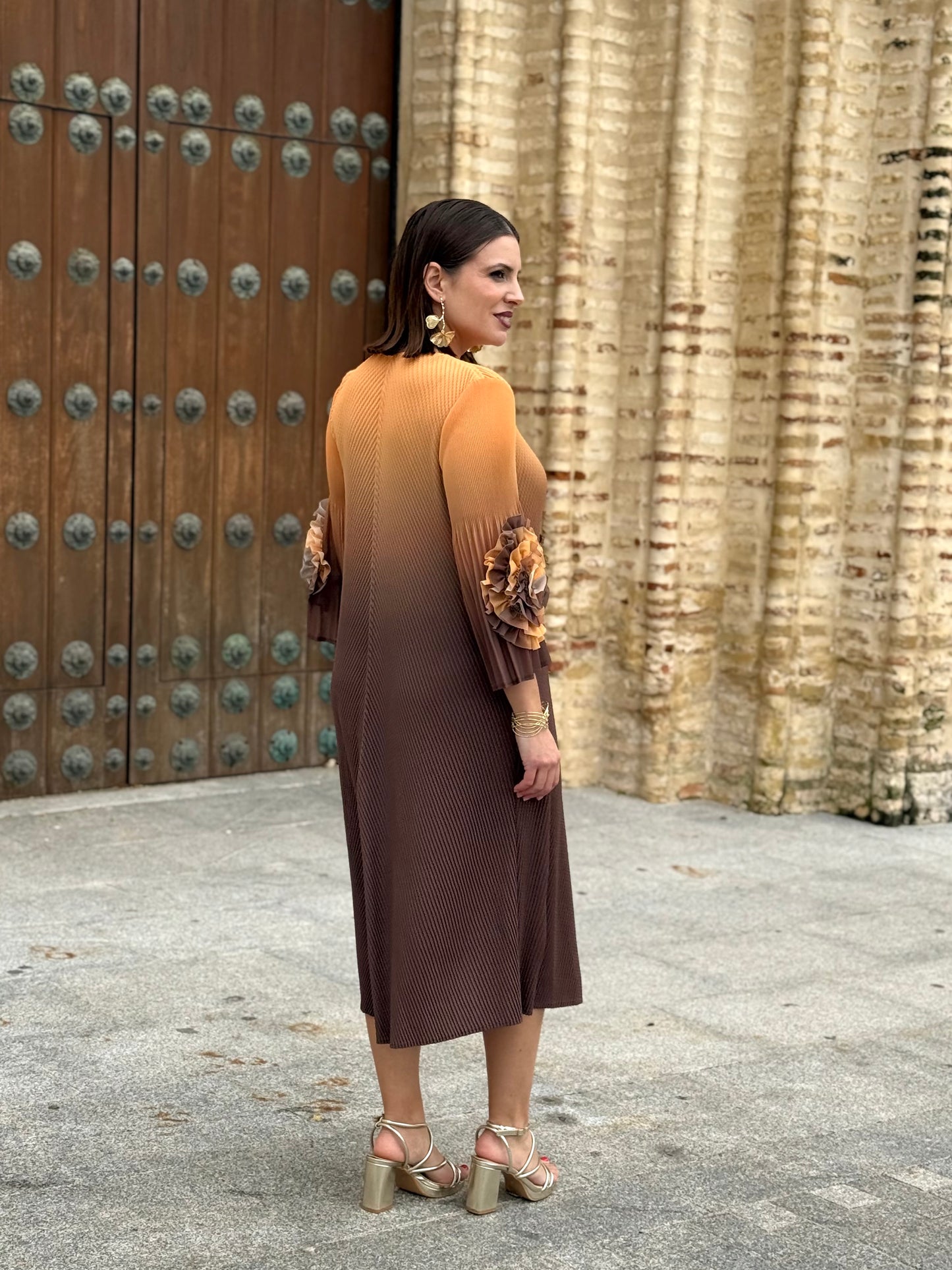 Vestido Eulalia Marrón