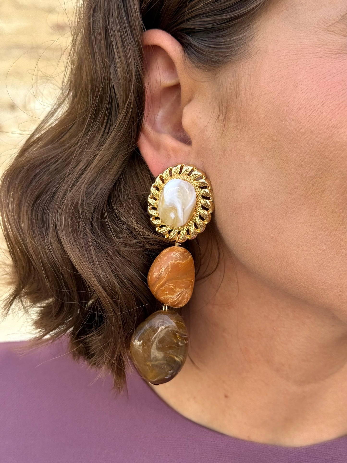 Pendientes Iberia Chocolate