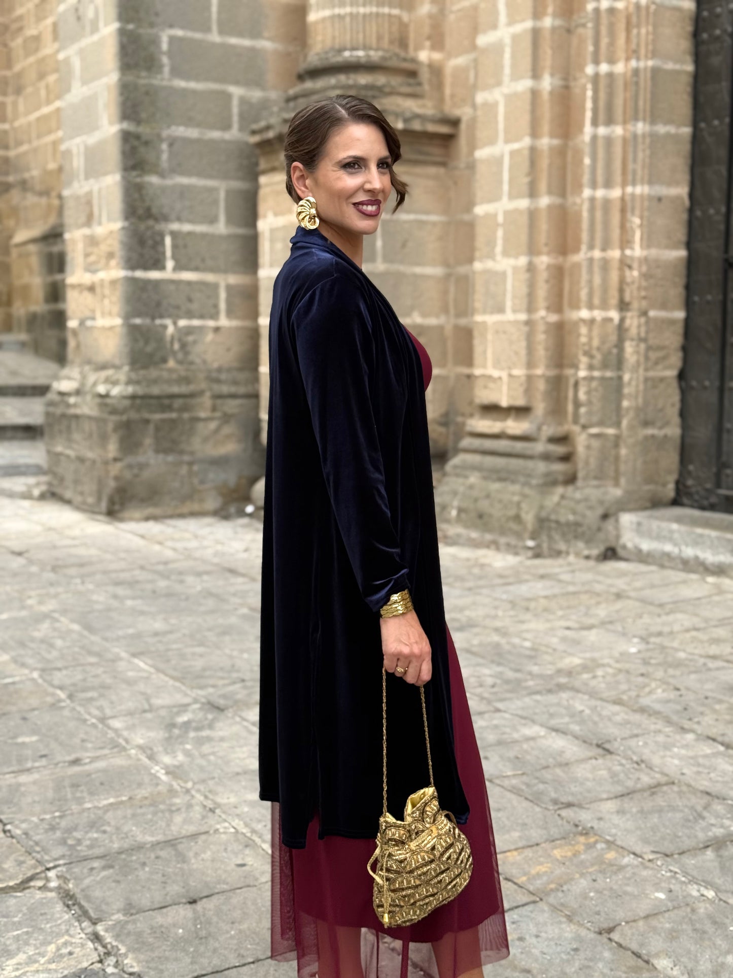 Kimono de Terciopelo Marino