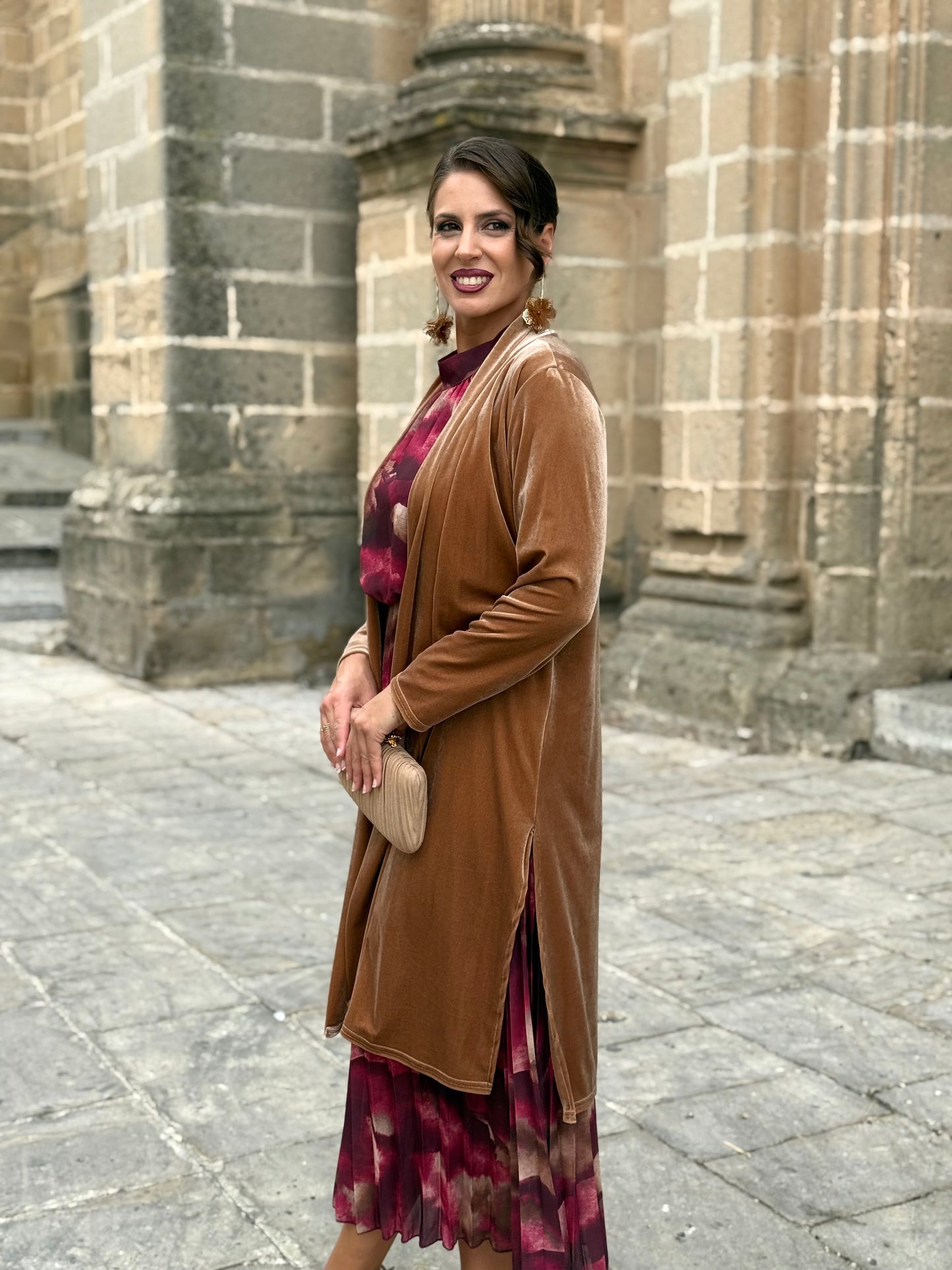 Kimono de Terciopelo Camel