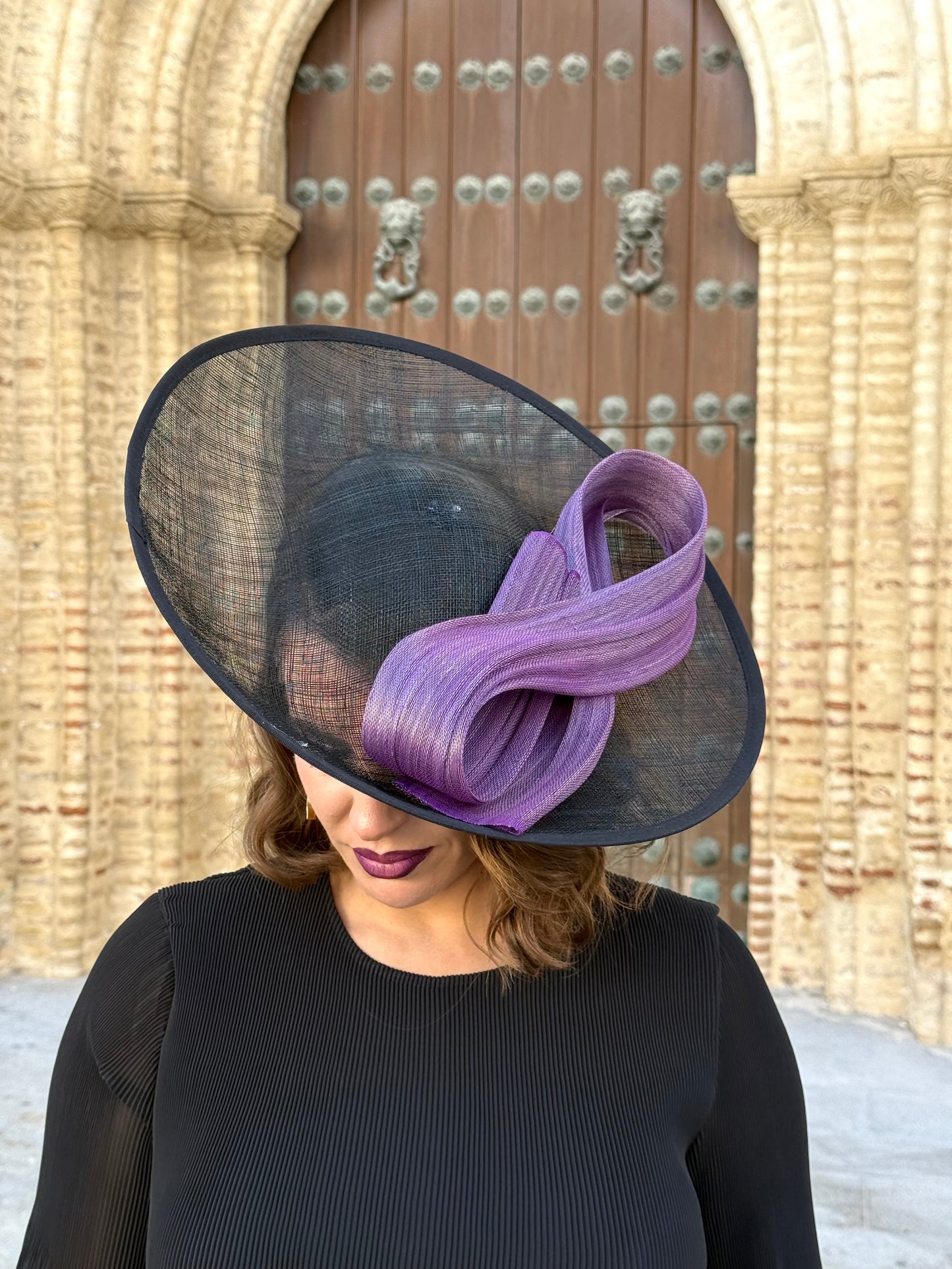 Pamela Bicolor Lazo Sinamay Morado