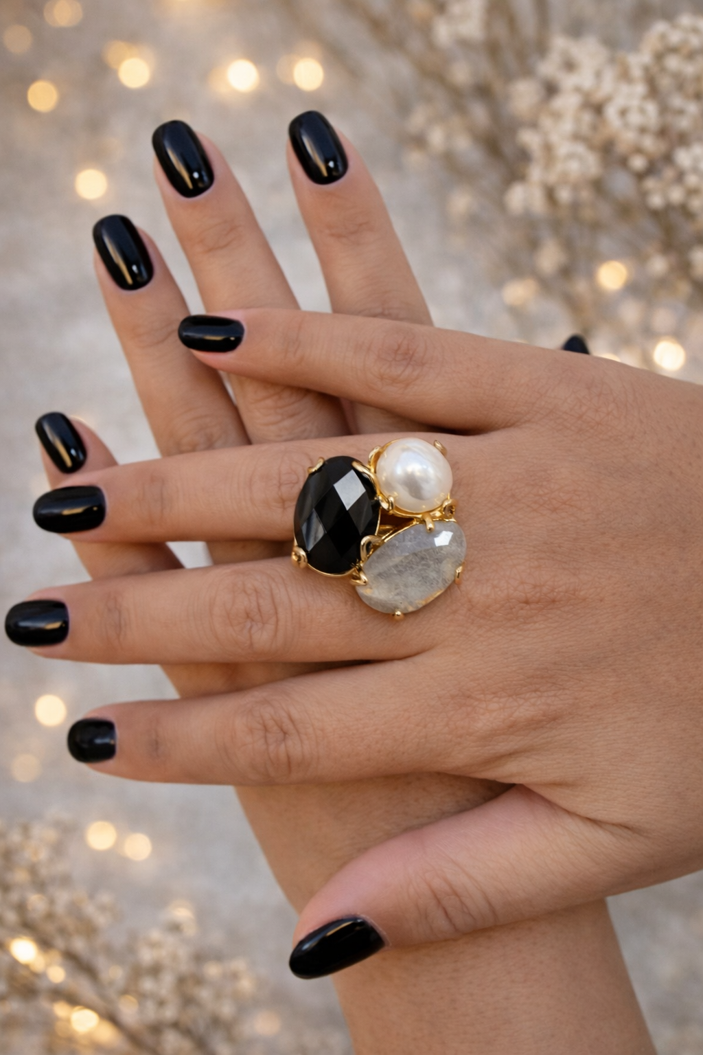 Anillo Trilogía Negro/Gris