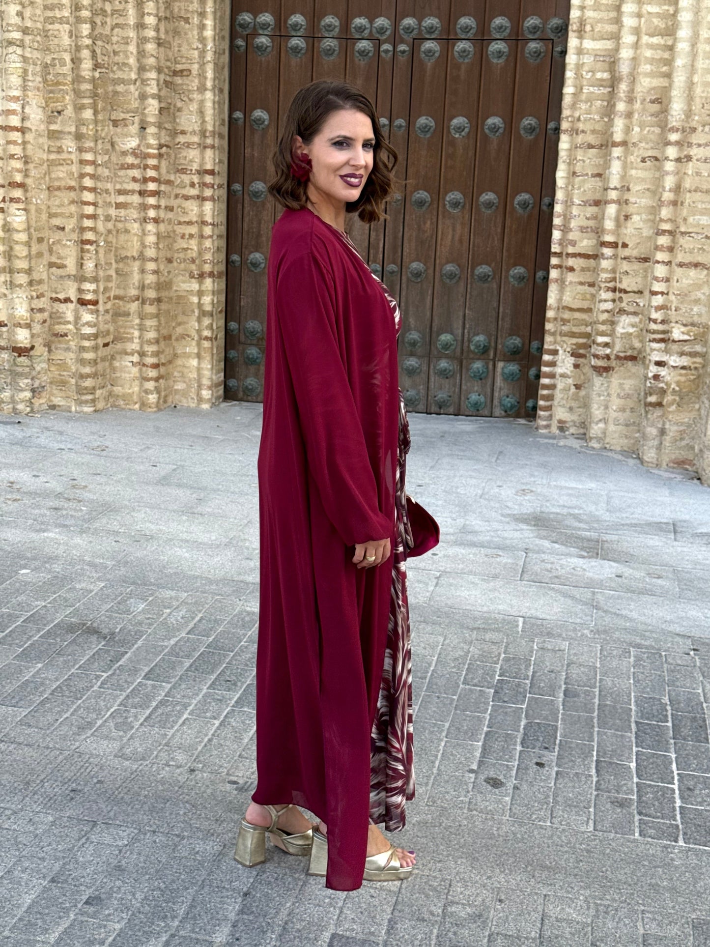 Kimono Punto de Seda Vino