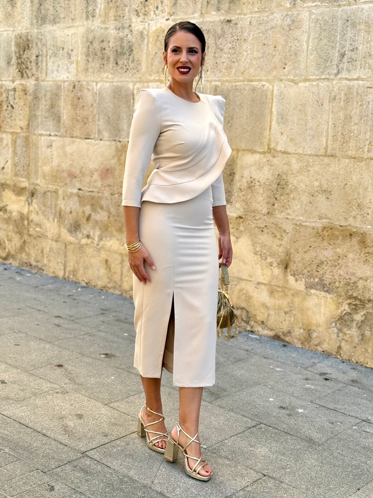 Vestido Selene Beige