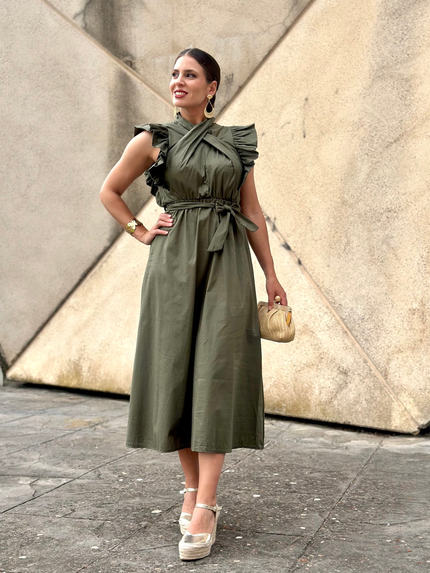 Vestido Almazara Kaki