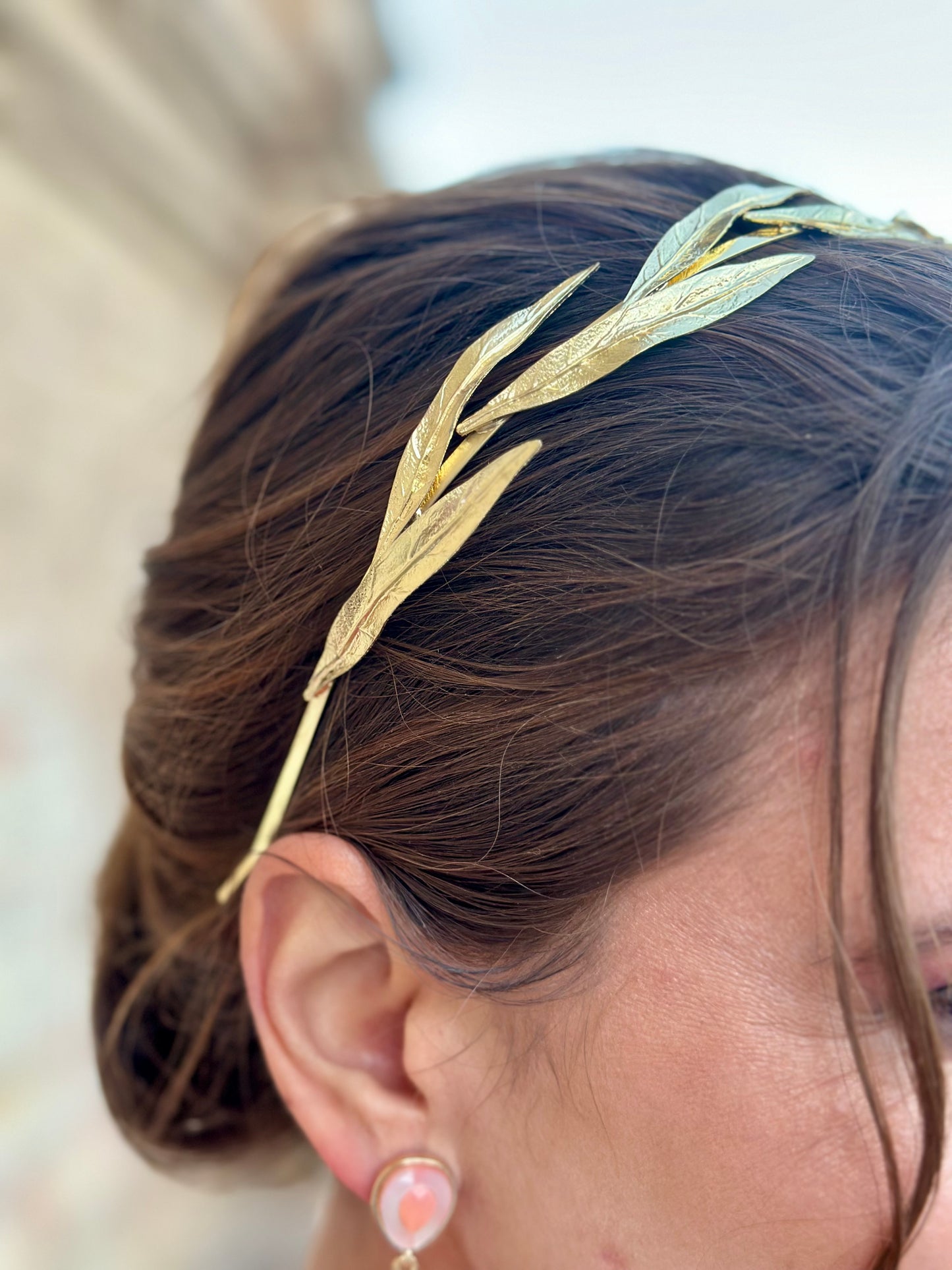 Diadema Metálica Lía Dorada