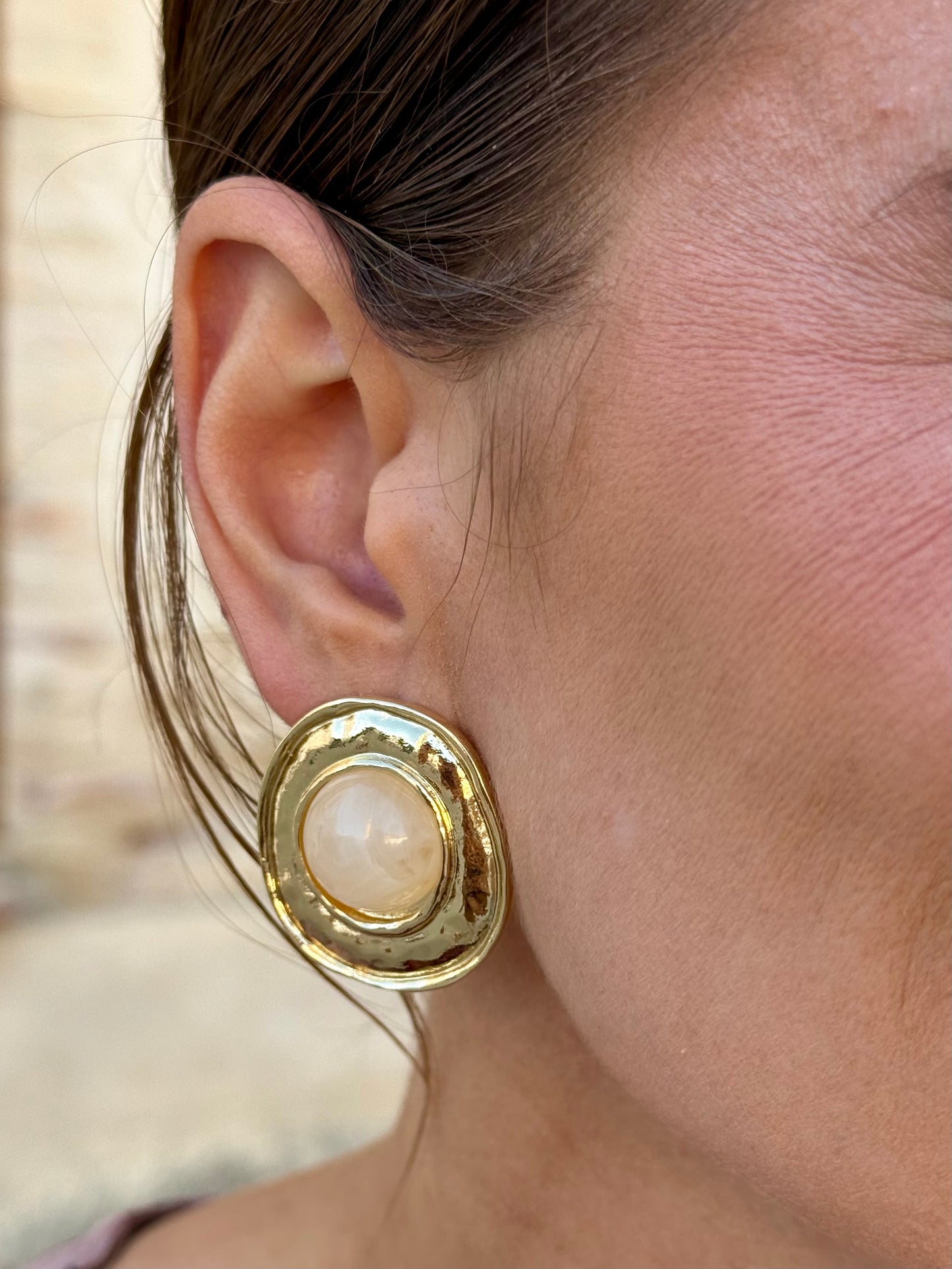 Pendientes Cleo Beige