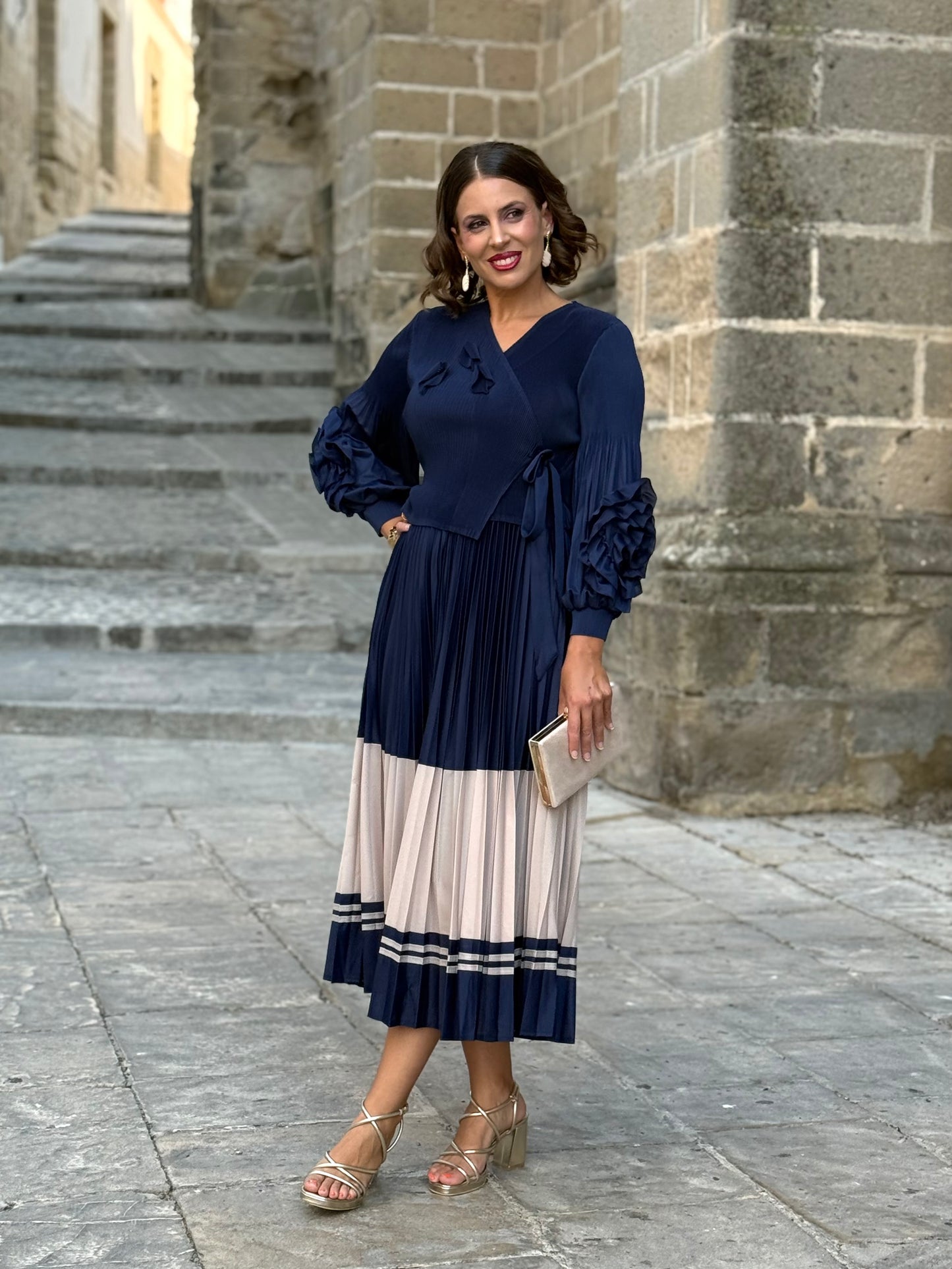 Vestido Adriana Marino/Beige