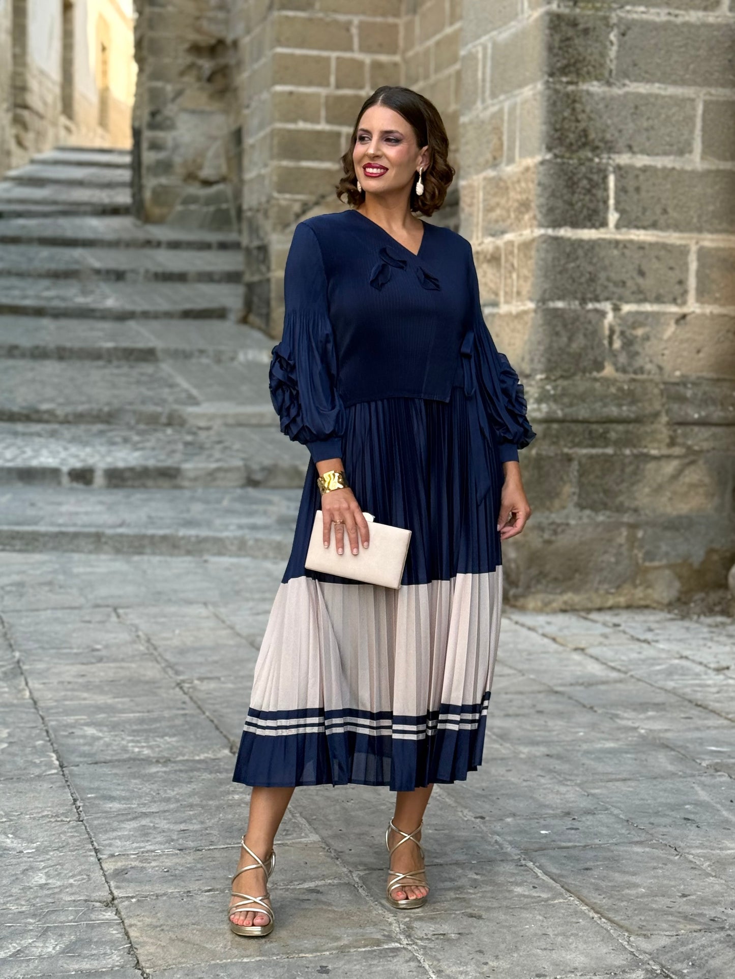 Vestido Adriana Marino/Beige