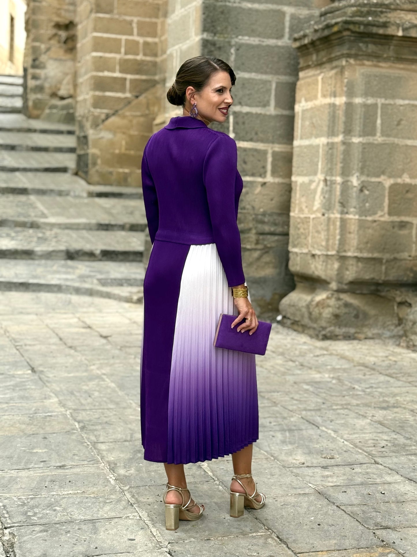Vestido Degradado Morado