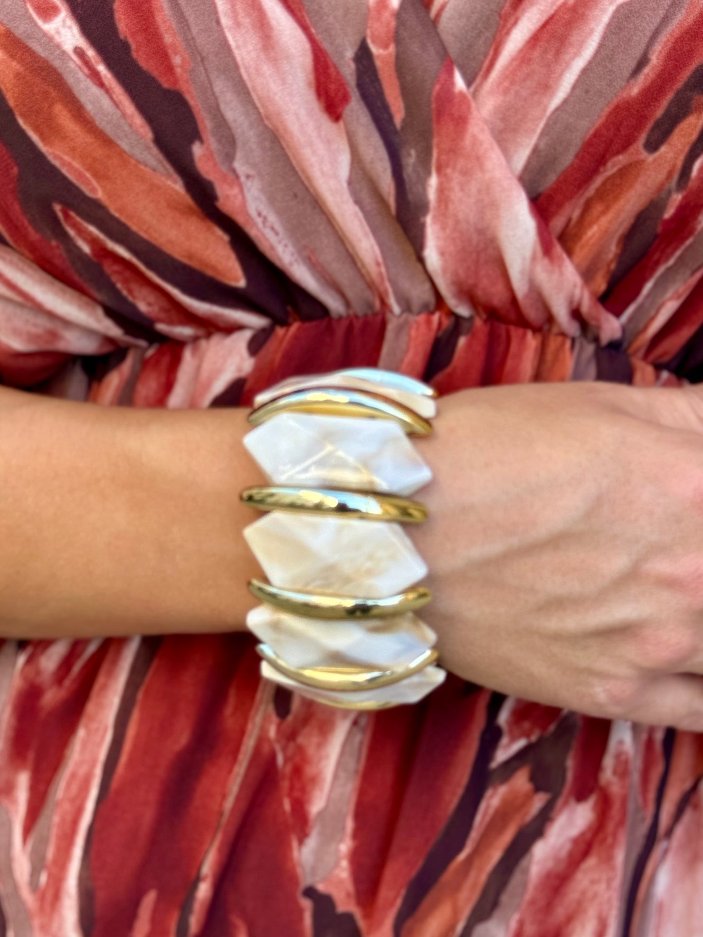 Pulsera Violeta Beige Claro