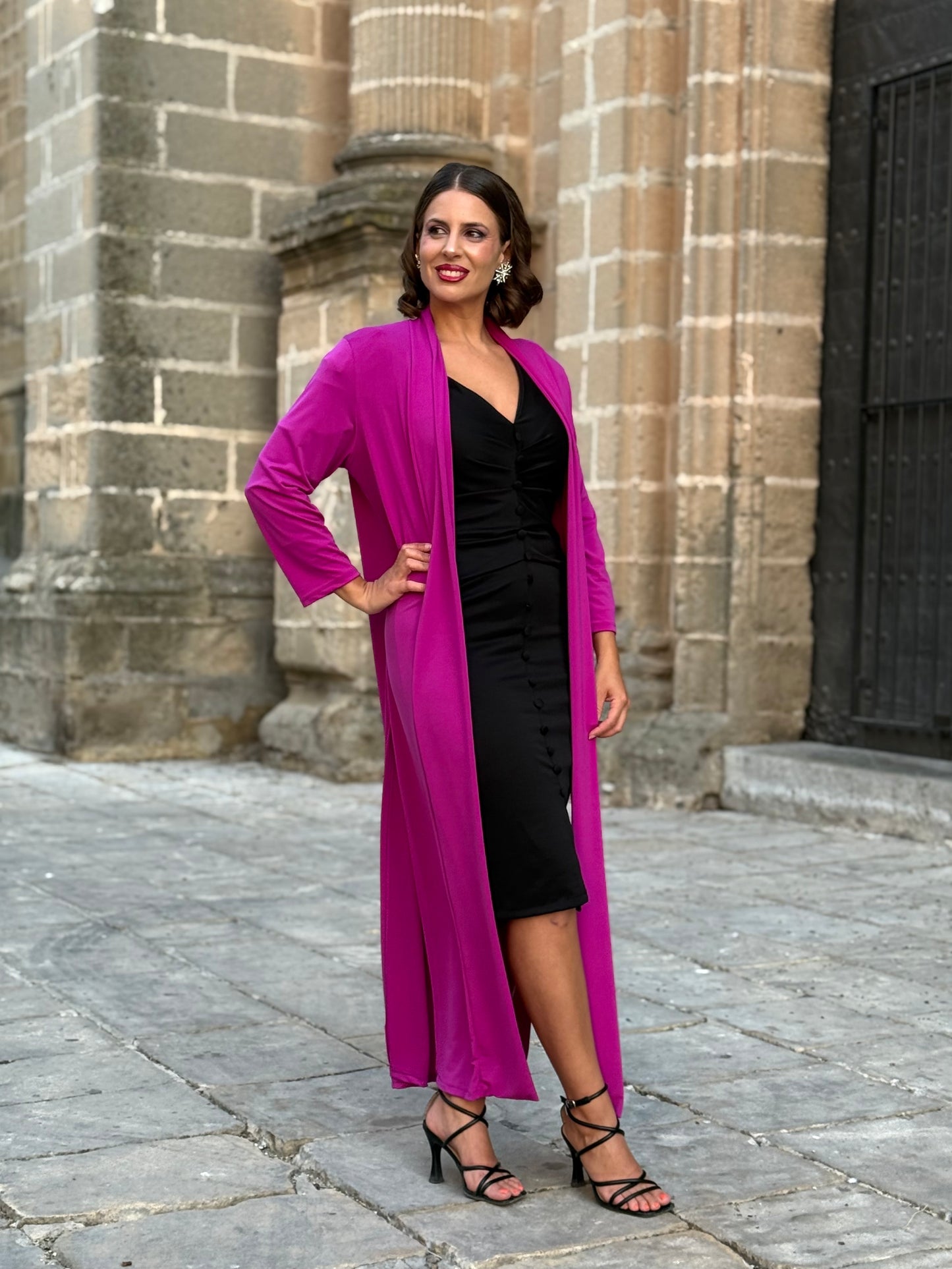 Kimono Punto de Seda Buganvilla