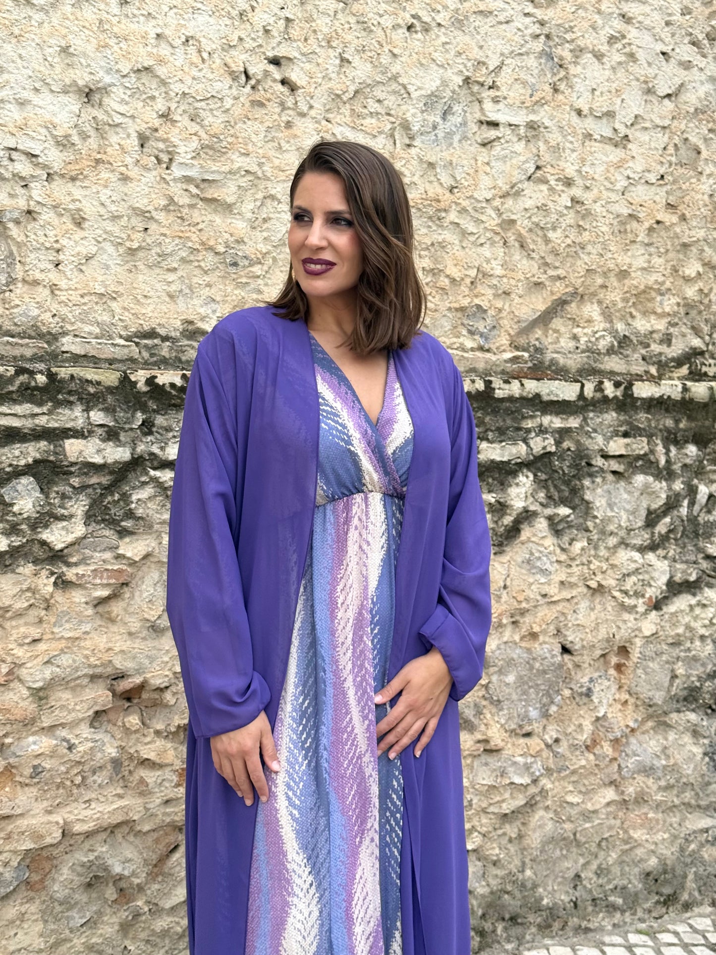 Kimono de Gasa Morado