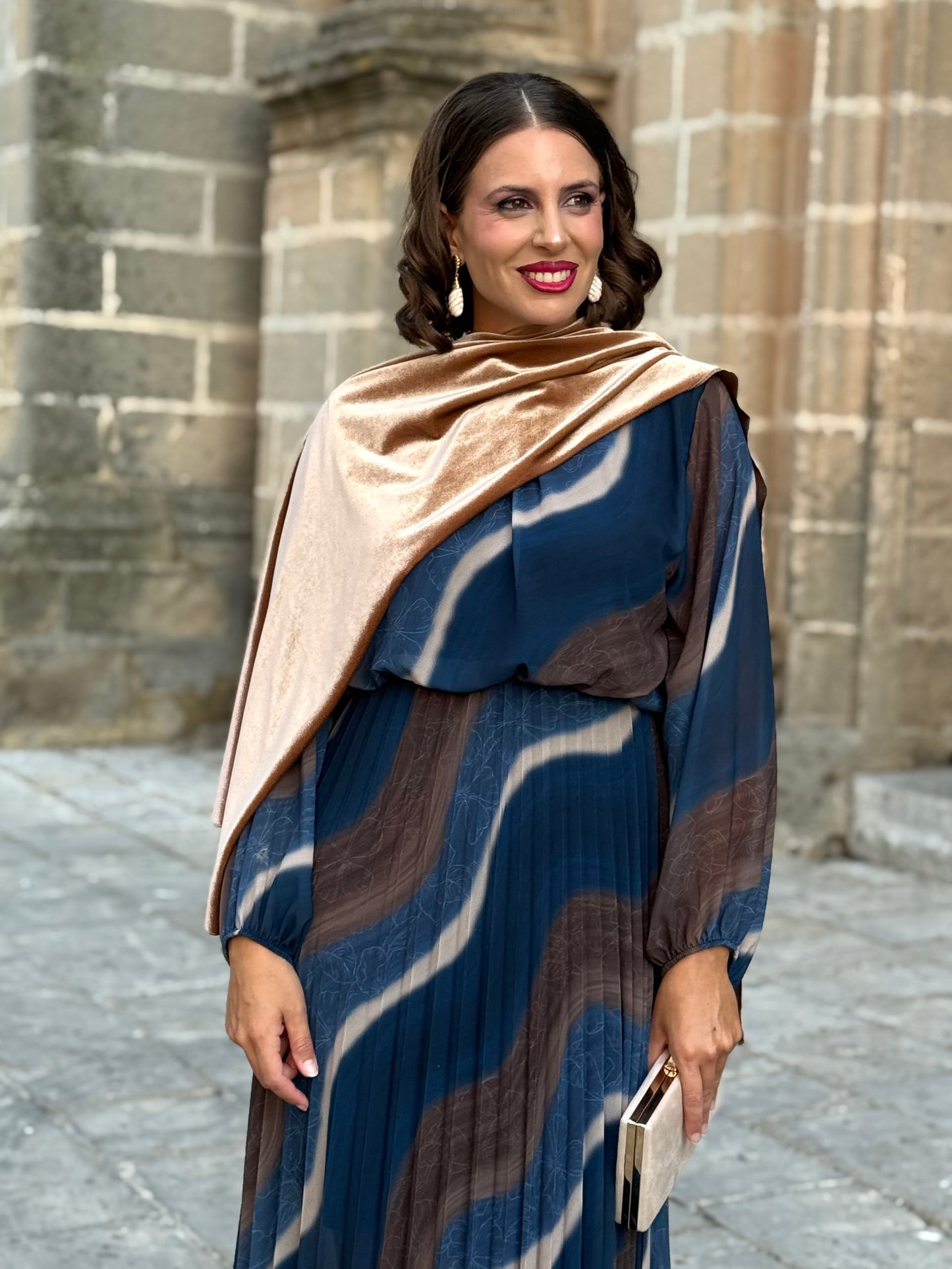 Capa de terciopelo Camel
