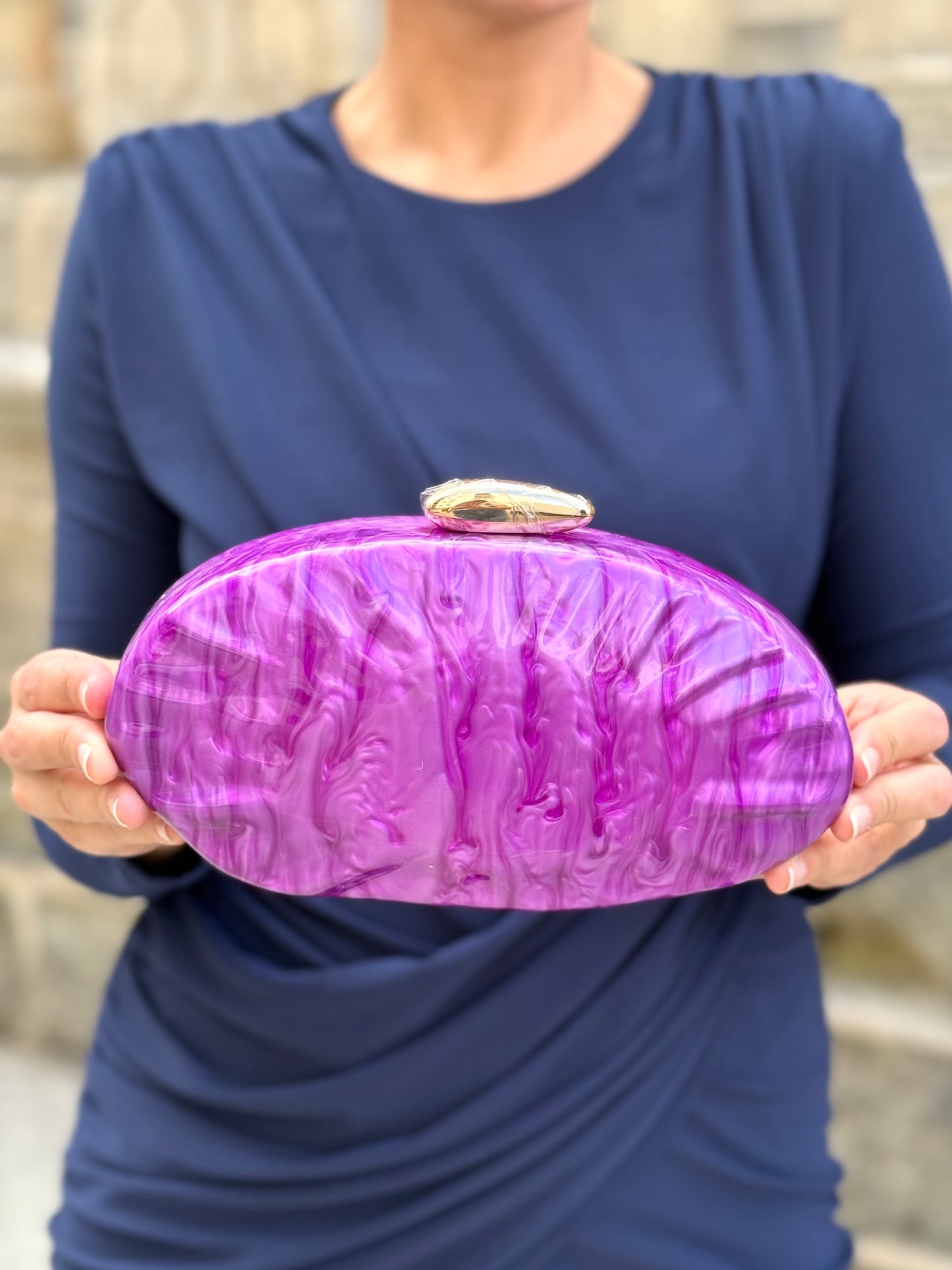 Bolso ovalado Buganvilla Oscuro