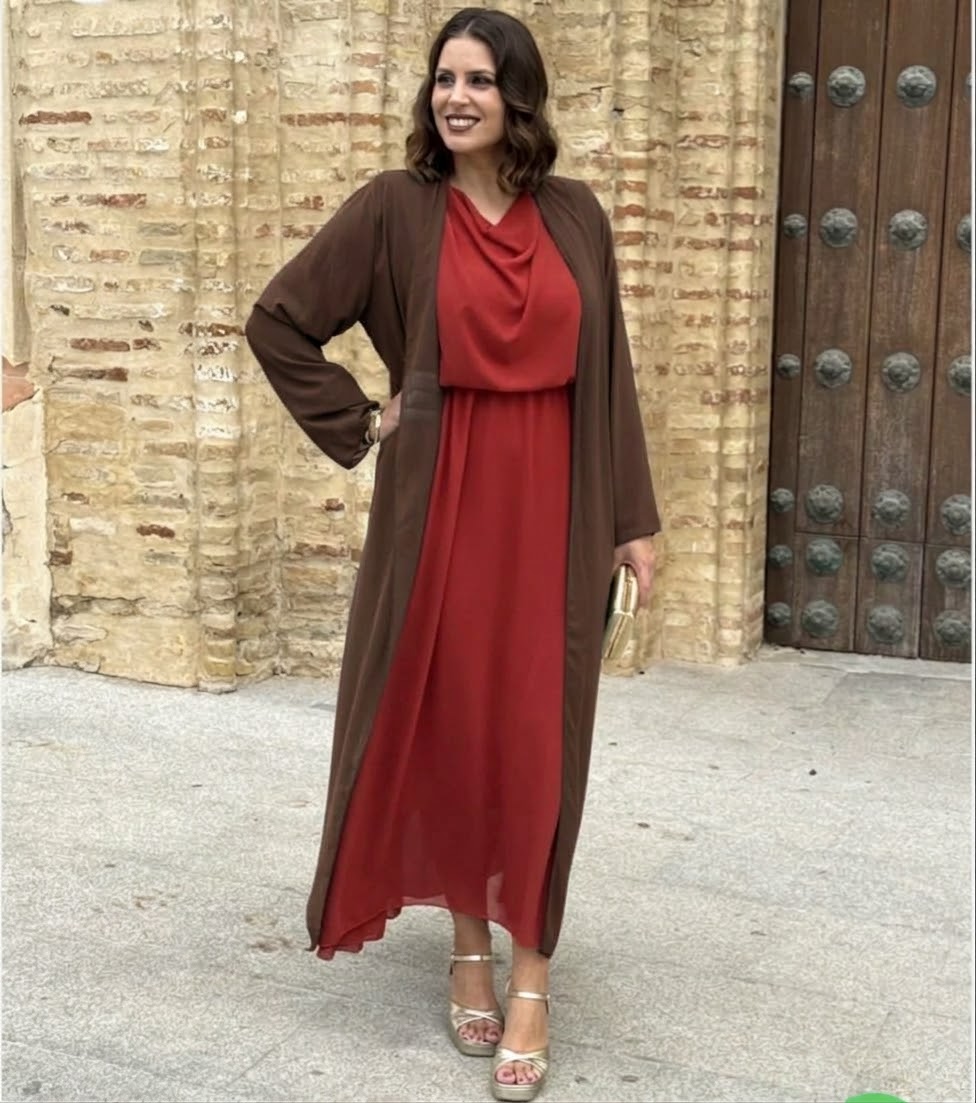 Kimono De gasa Marrón
