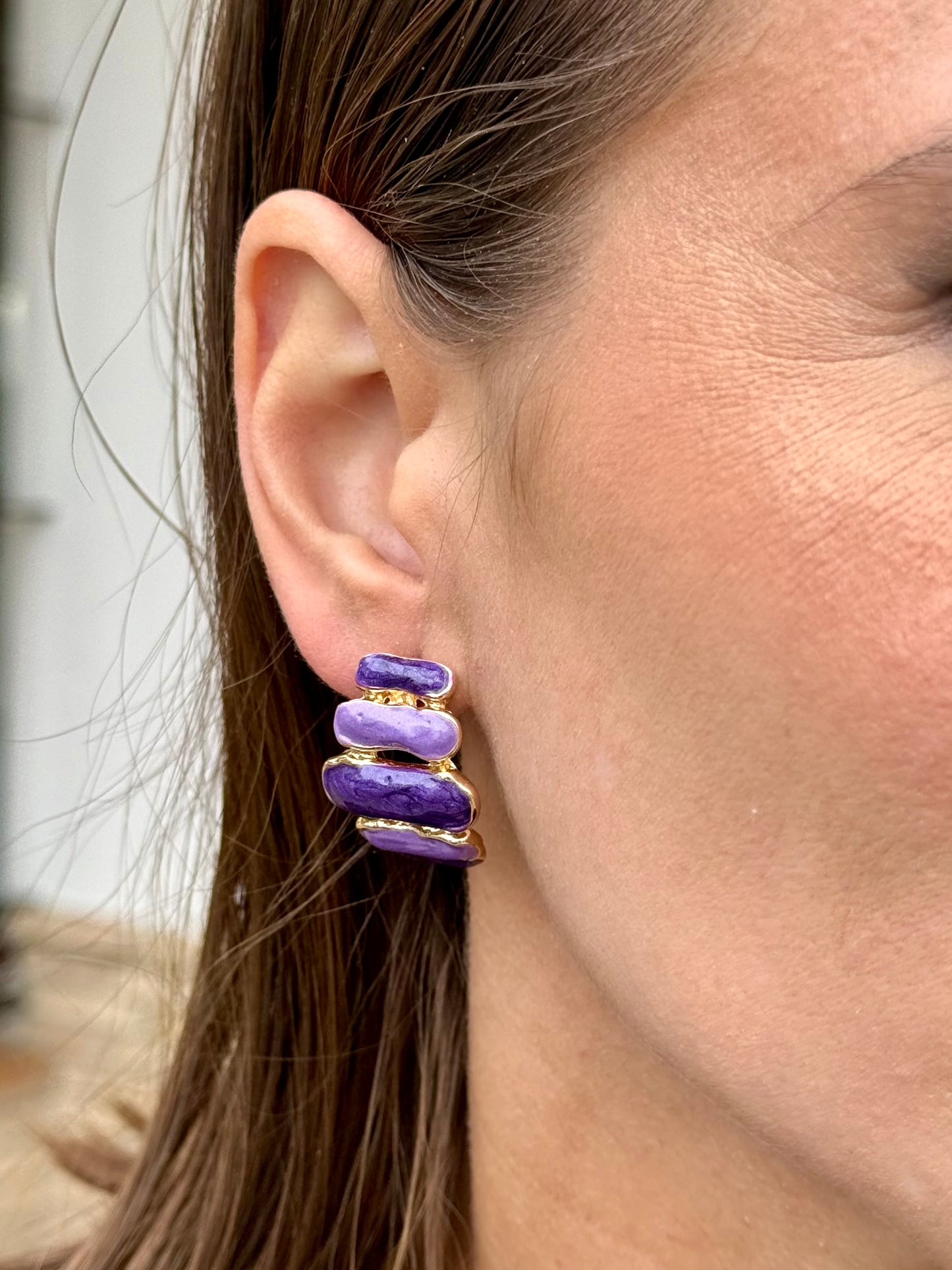 Pendientes Susy Morado