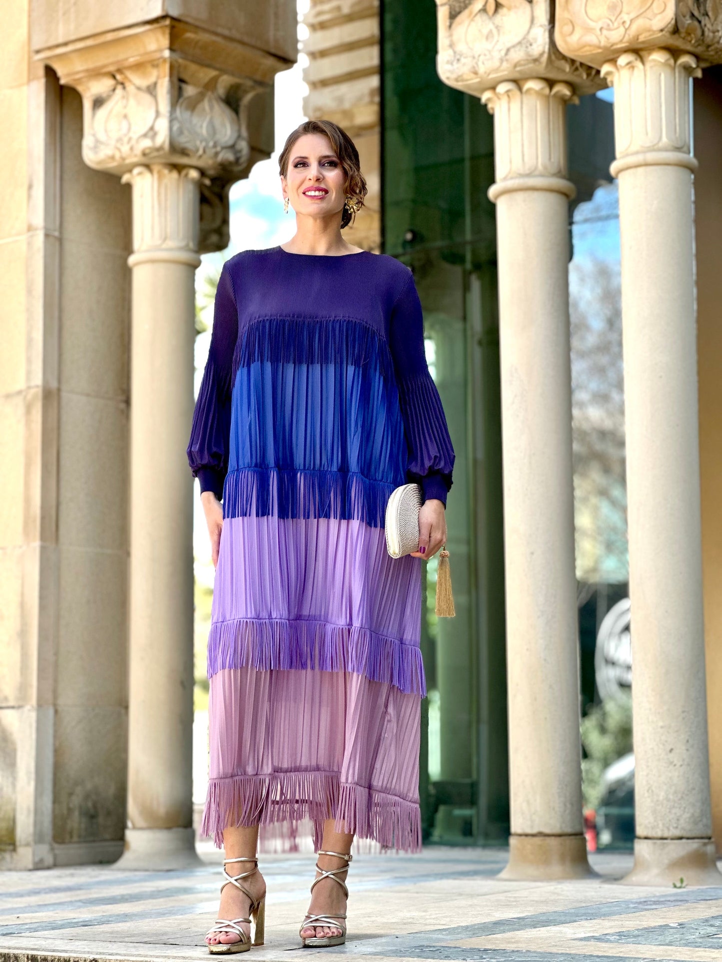 Vestido Adelina Morado