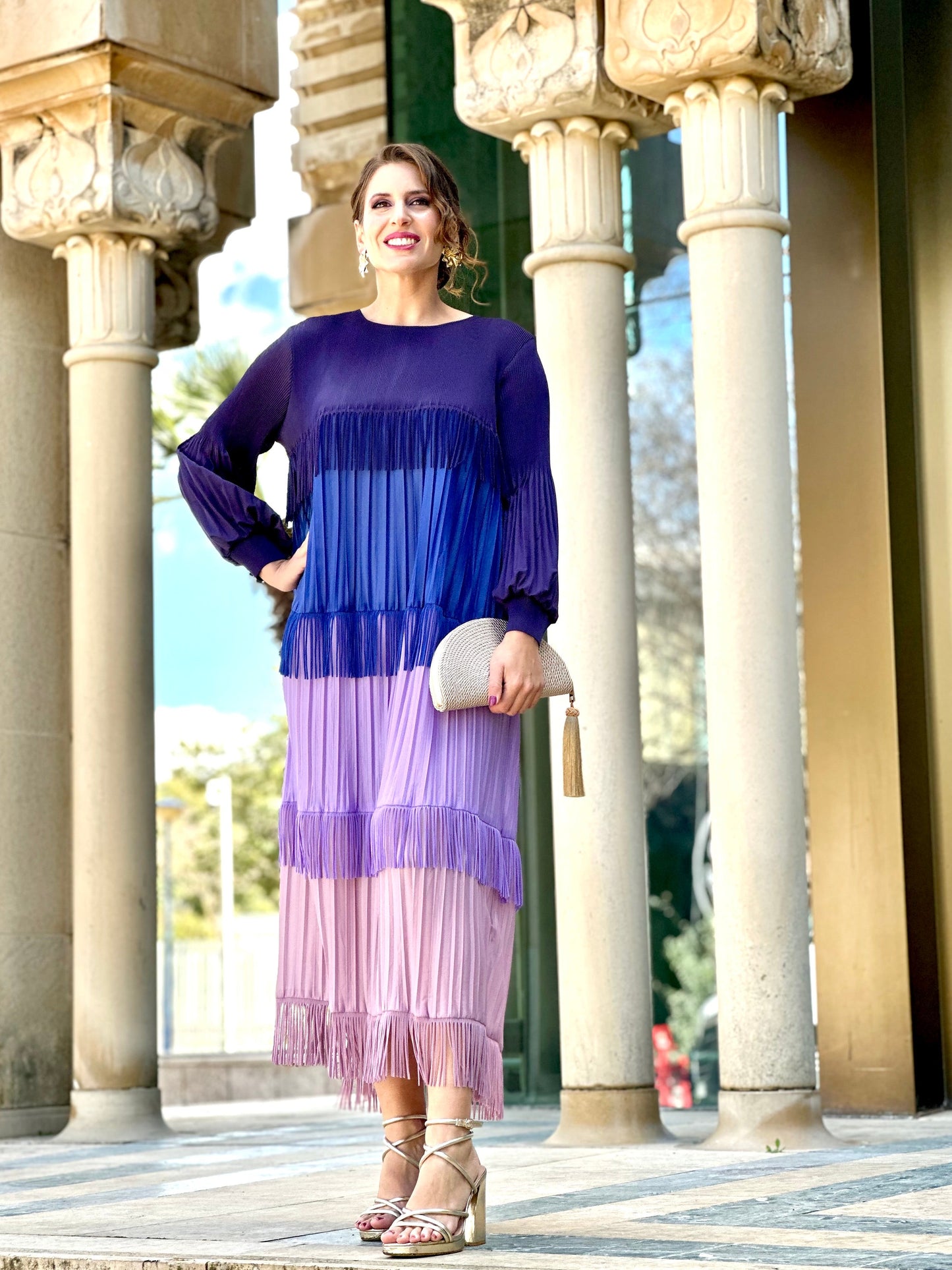 Vestido Adelina Morado