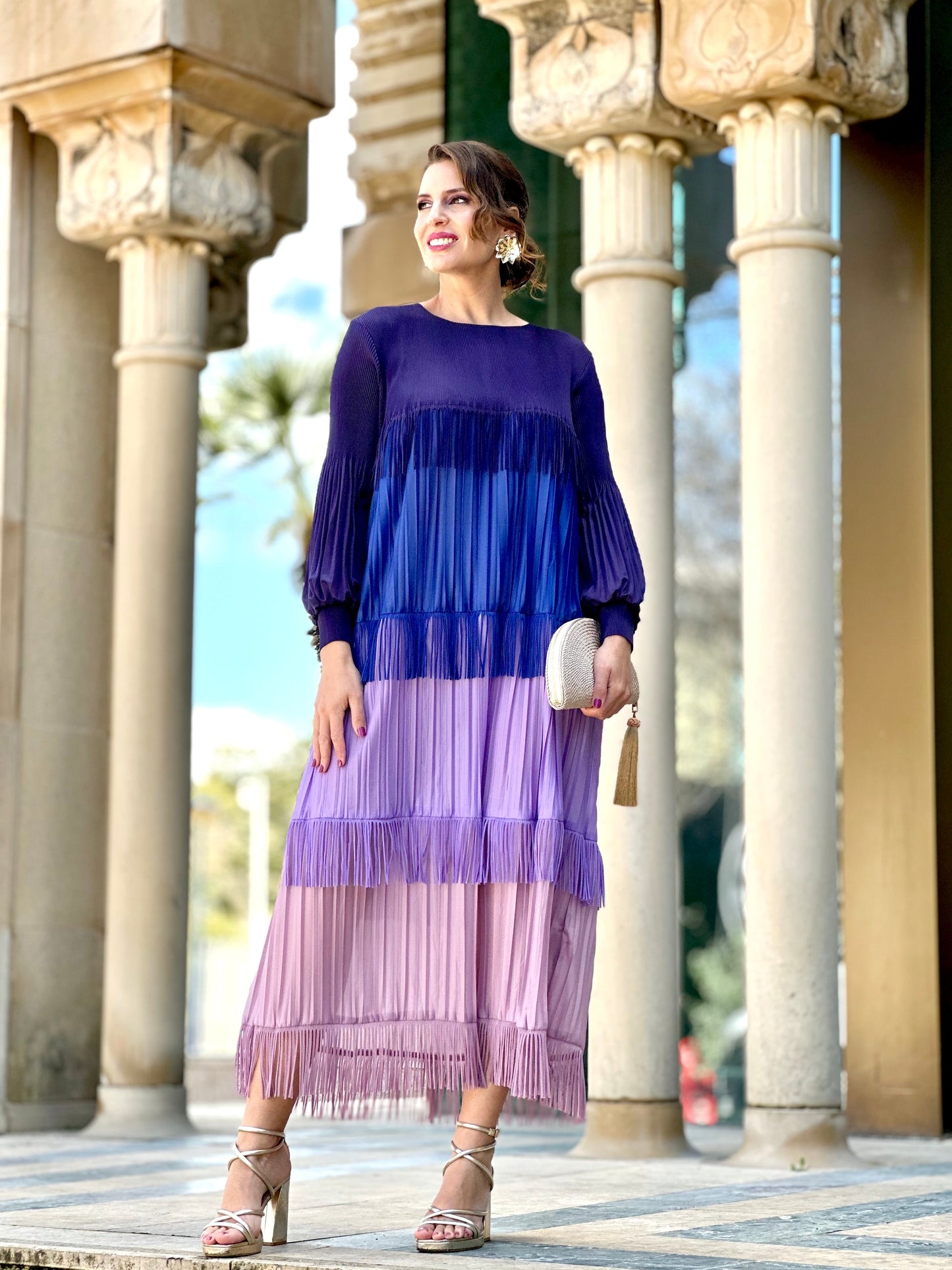 Vestido Adelina Morado
