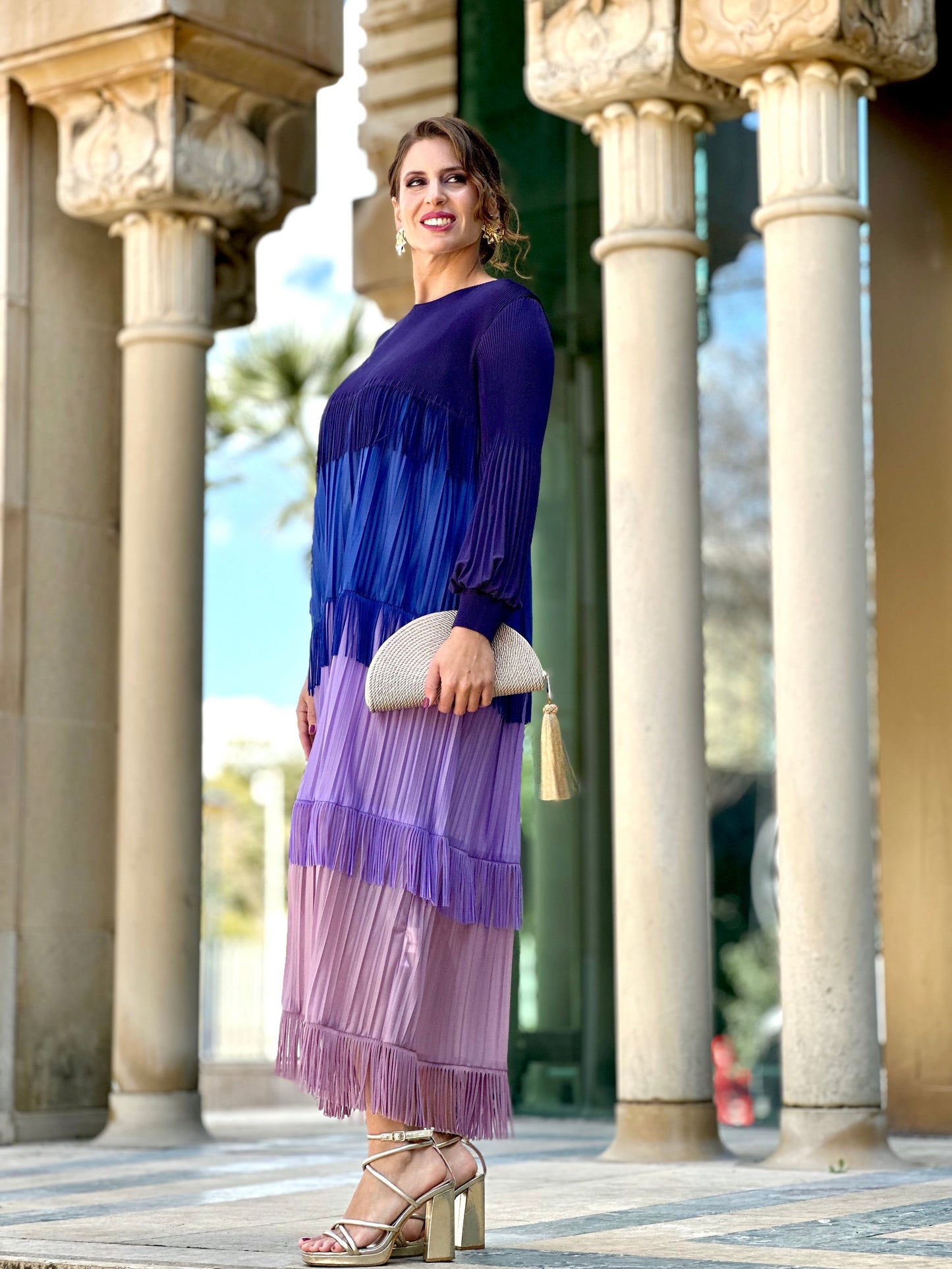 Vestido Adelina Morado