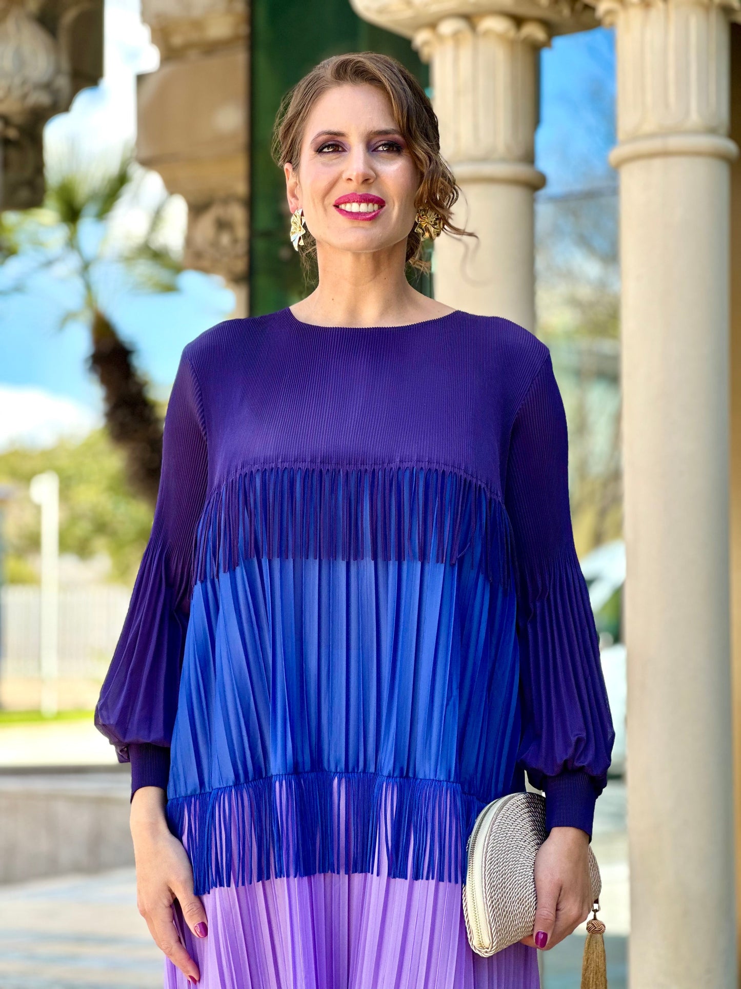 Vestido Adelina Morado