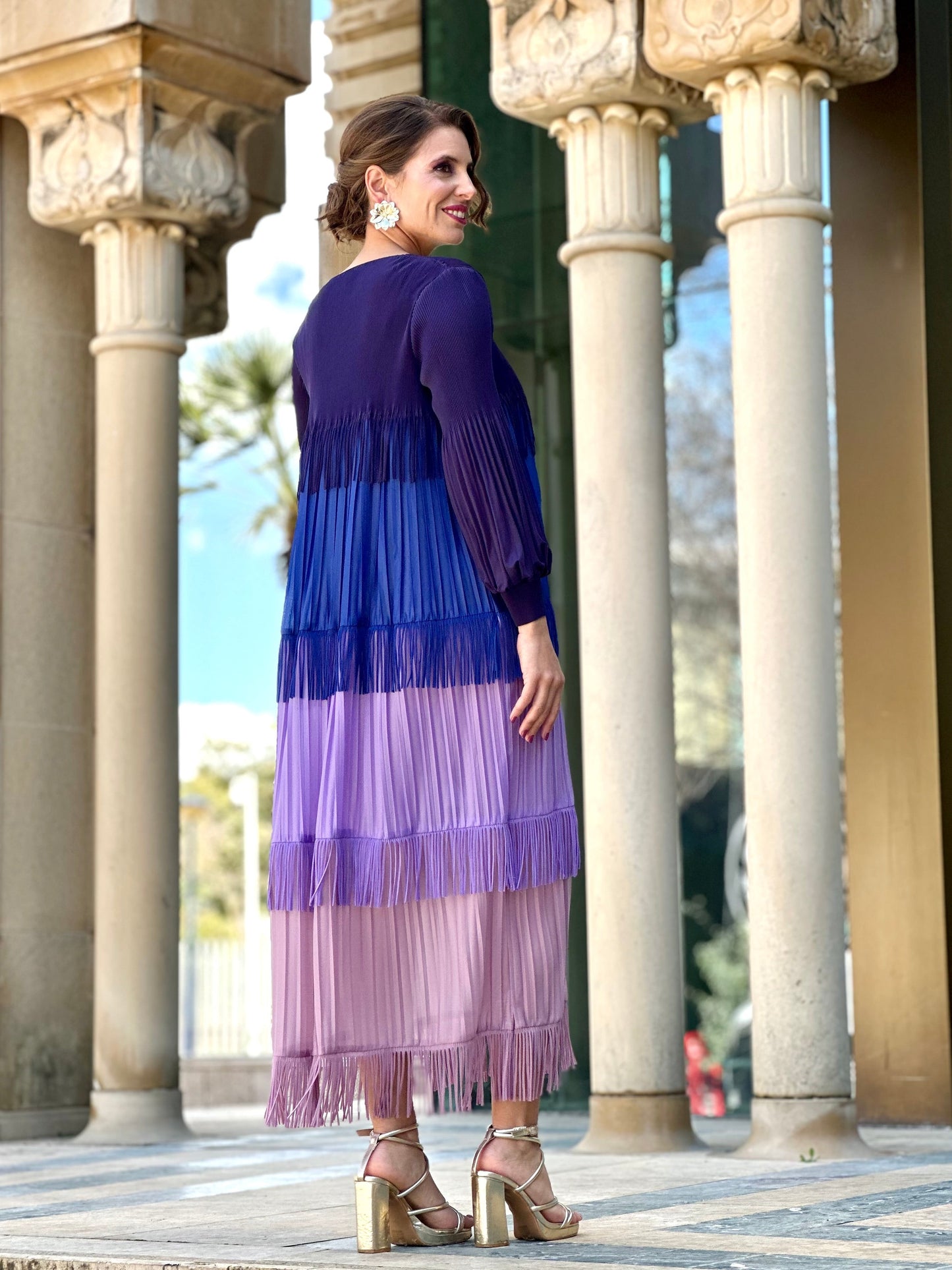 Vestido Adelina Morado