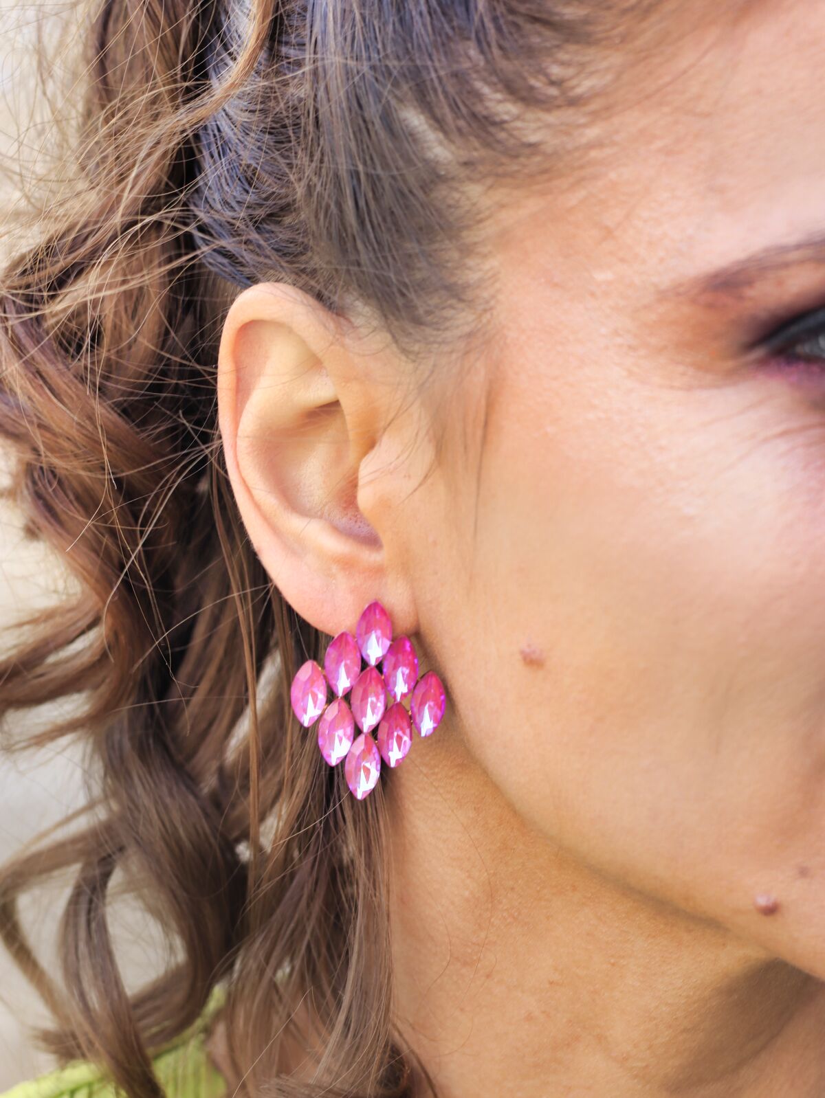 Pendientes Gina Buganvilla