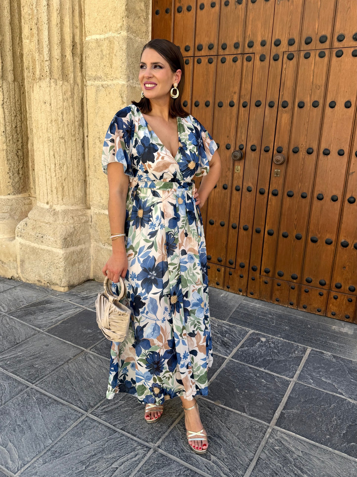 Vestido Sabina M/C Azul
